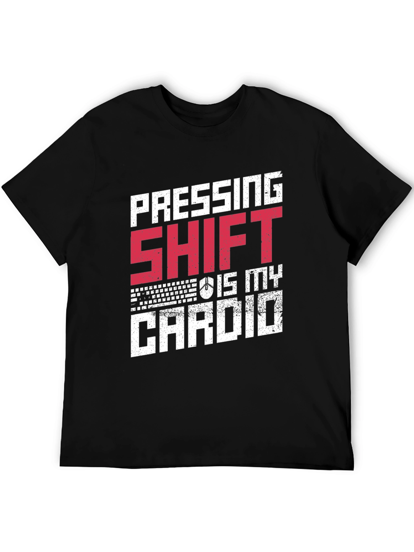 Black Pressing Shift is My Cardio Black T-Shirt view 5