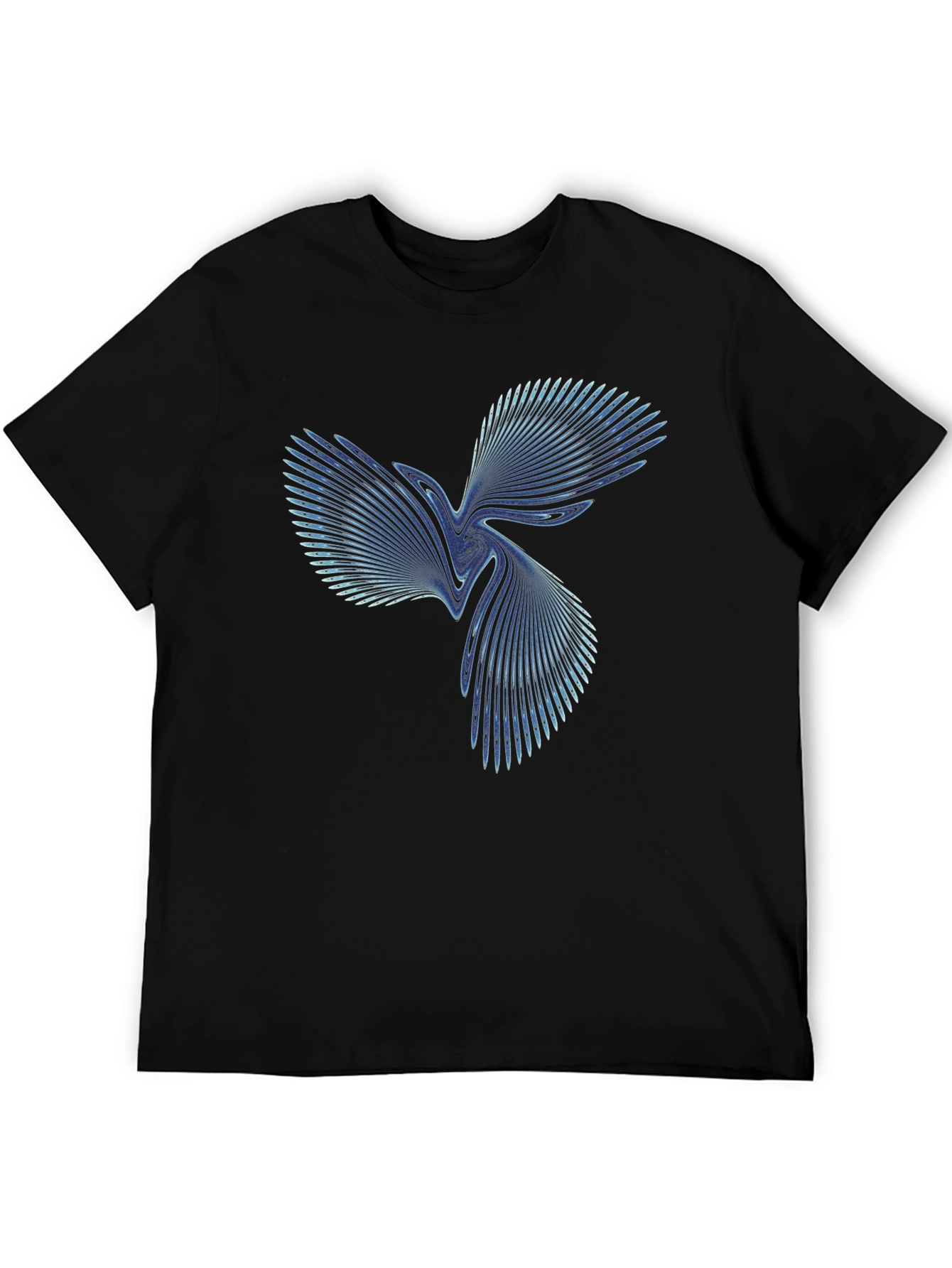 Black Abstract Swirl Graphic Tee - Stylish Black T-Shirt view 5