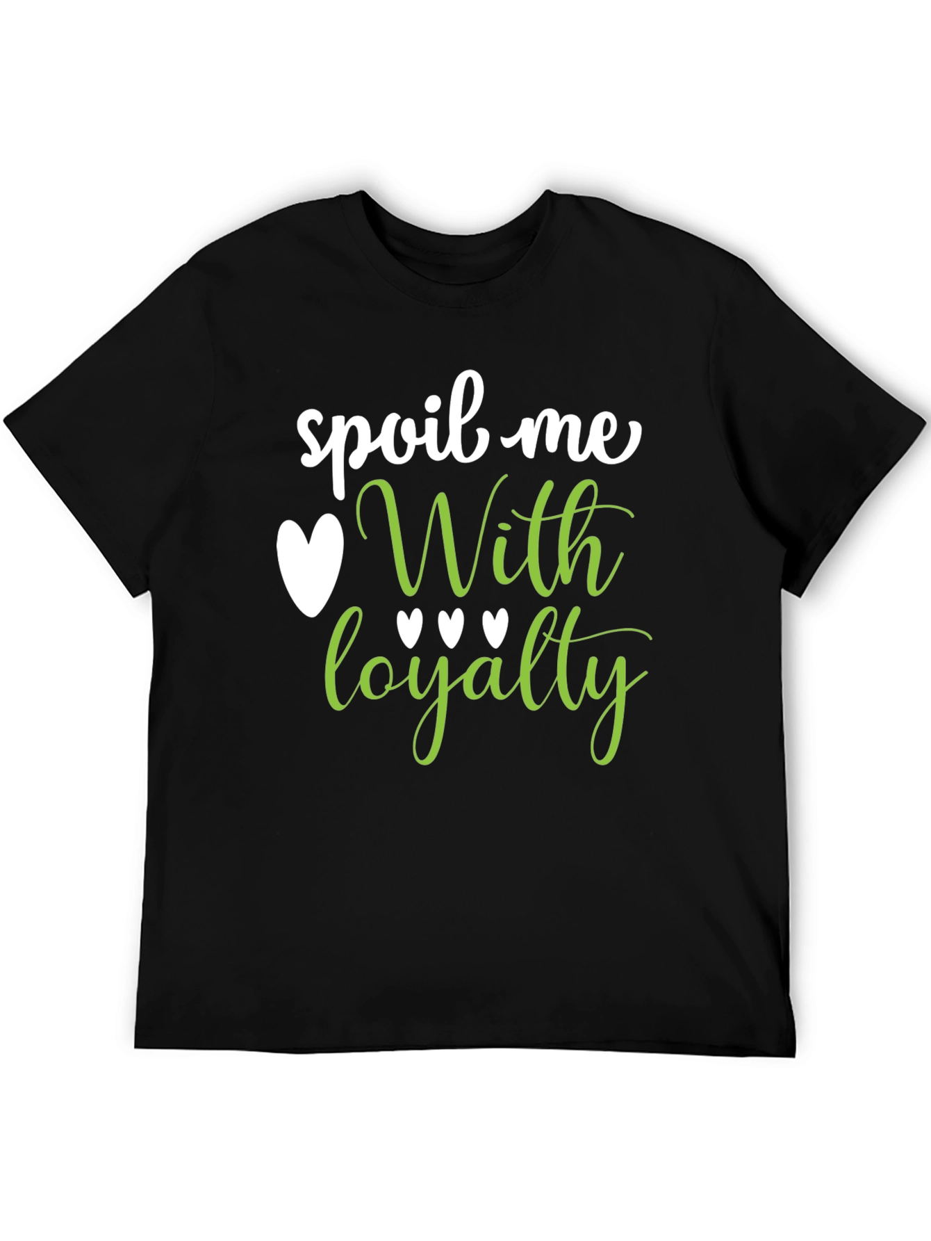 Black Spoil Me With Loyalty Graphic Tee - Black view 5