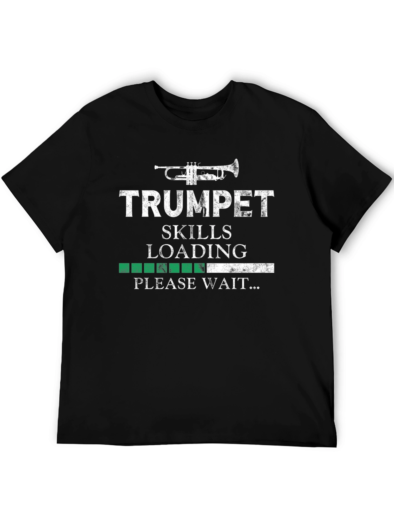 Black Trumpet Skills Loading Graphic Tee - Music Lover Shirt view 5