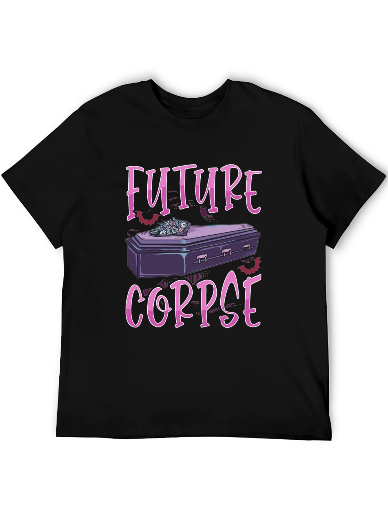 Black Future Corpse T-Shirt - Goth Humor Tee view 5