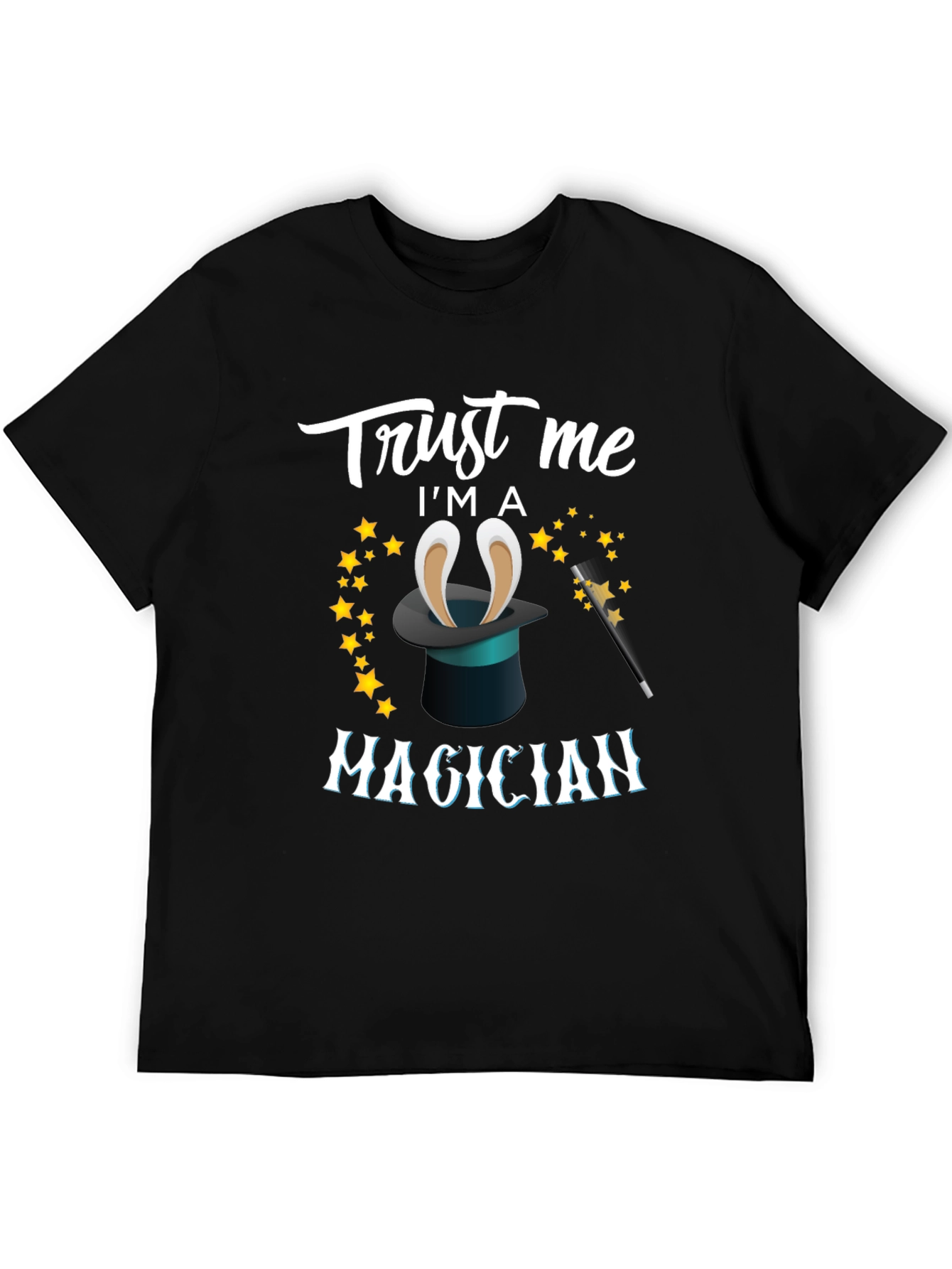 Black Trust Me I'm a Magician T-Shirt - Novelty Humor Tee view 5