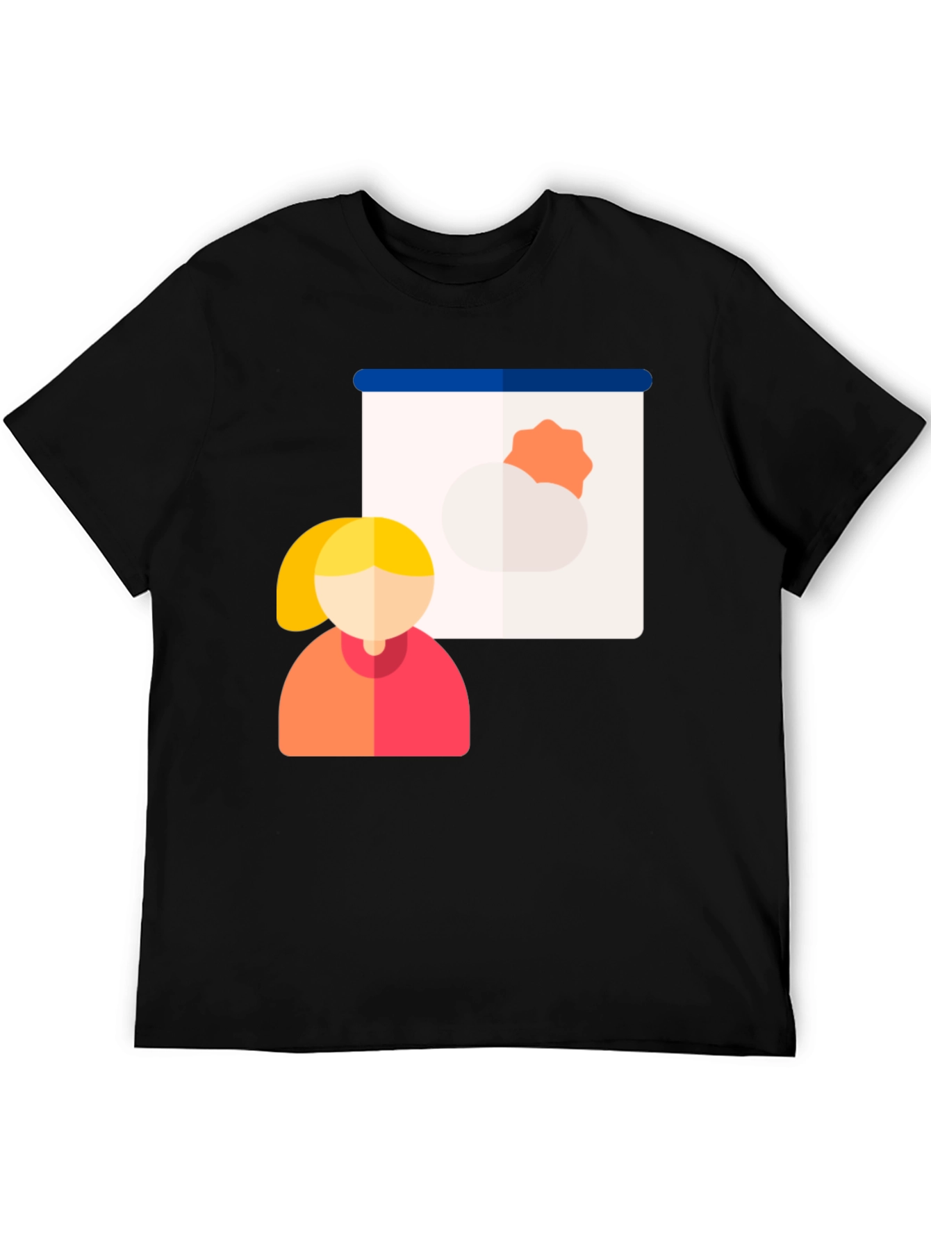 Black Weather Presenter Graphic T-Shirt view 5