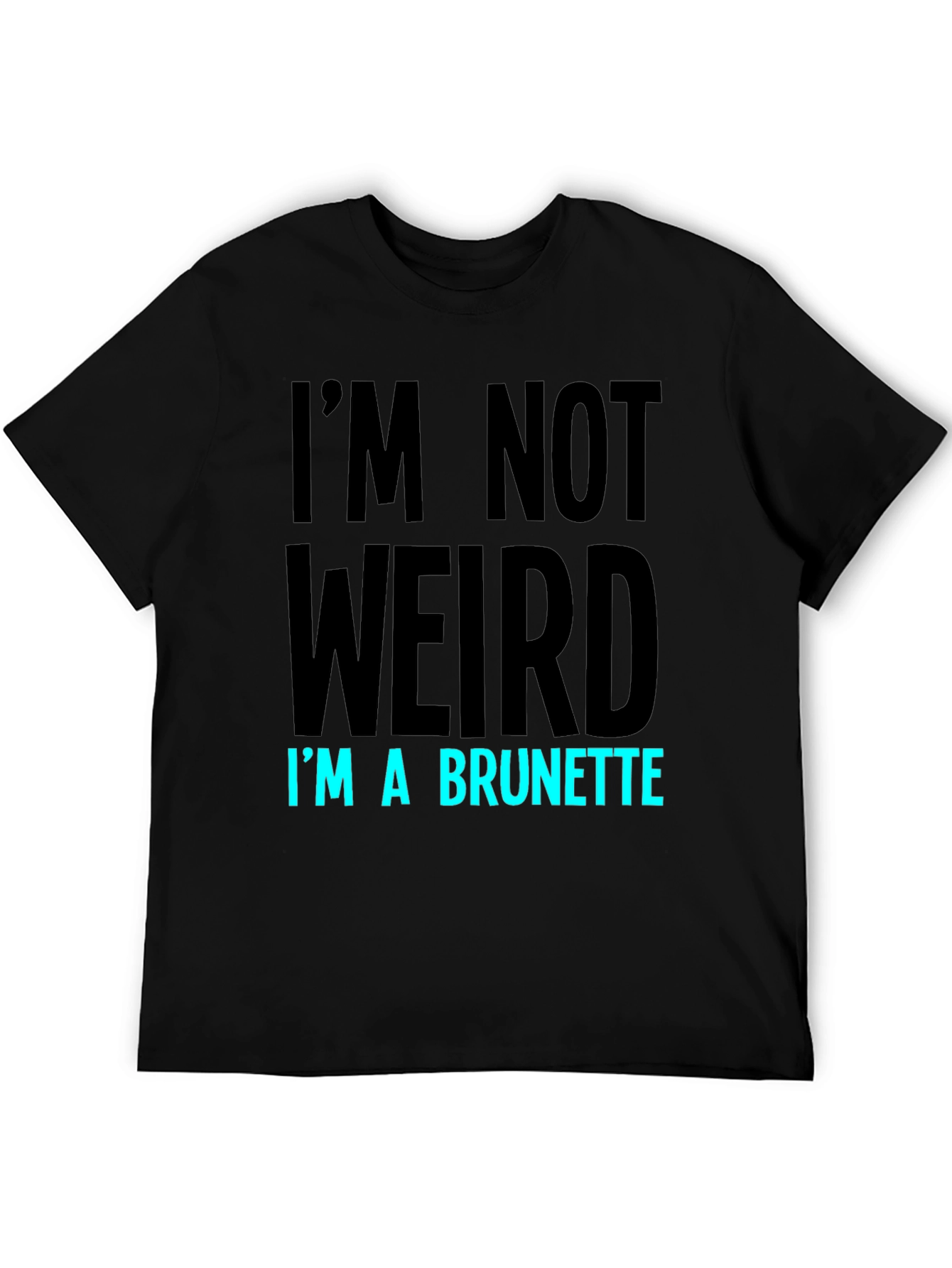Black Funny Brunette Graphic T-Shirt view 5