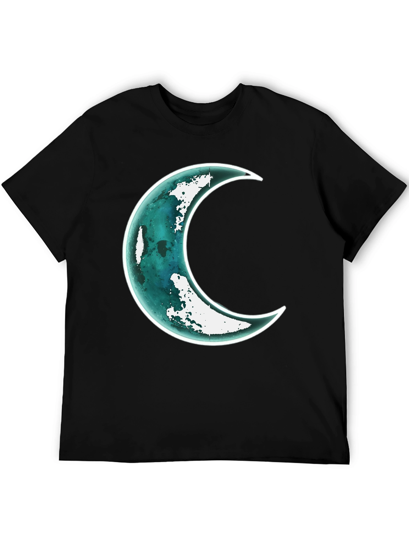 Black Crescent Moon Graphic Tee - Unique Design view 5