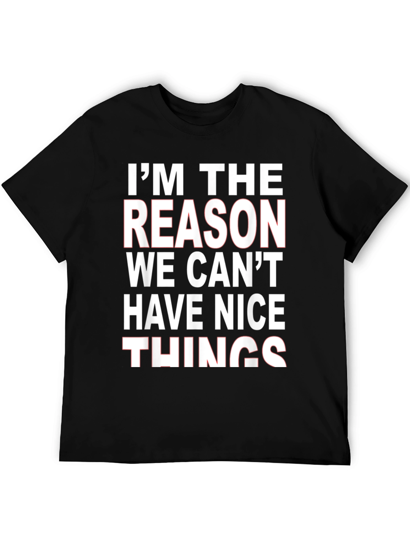 Black I'm The Reason We Can't Have Nice Things T-Shirt view 5