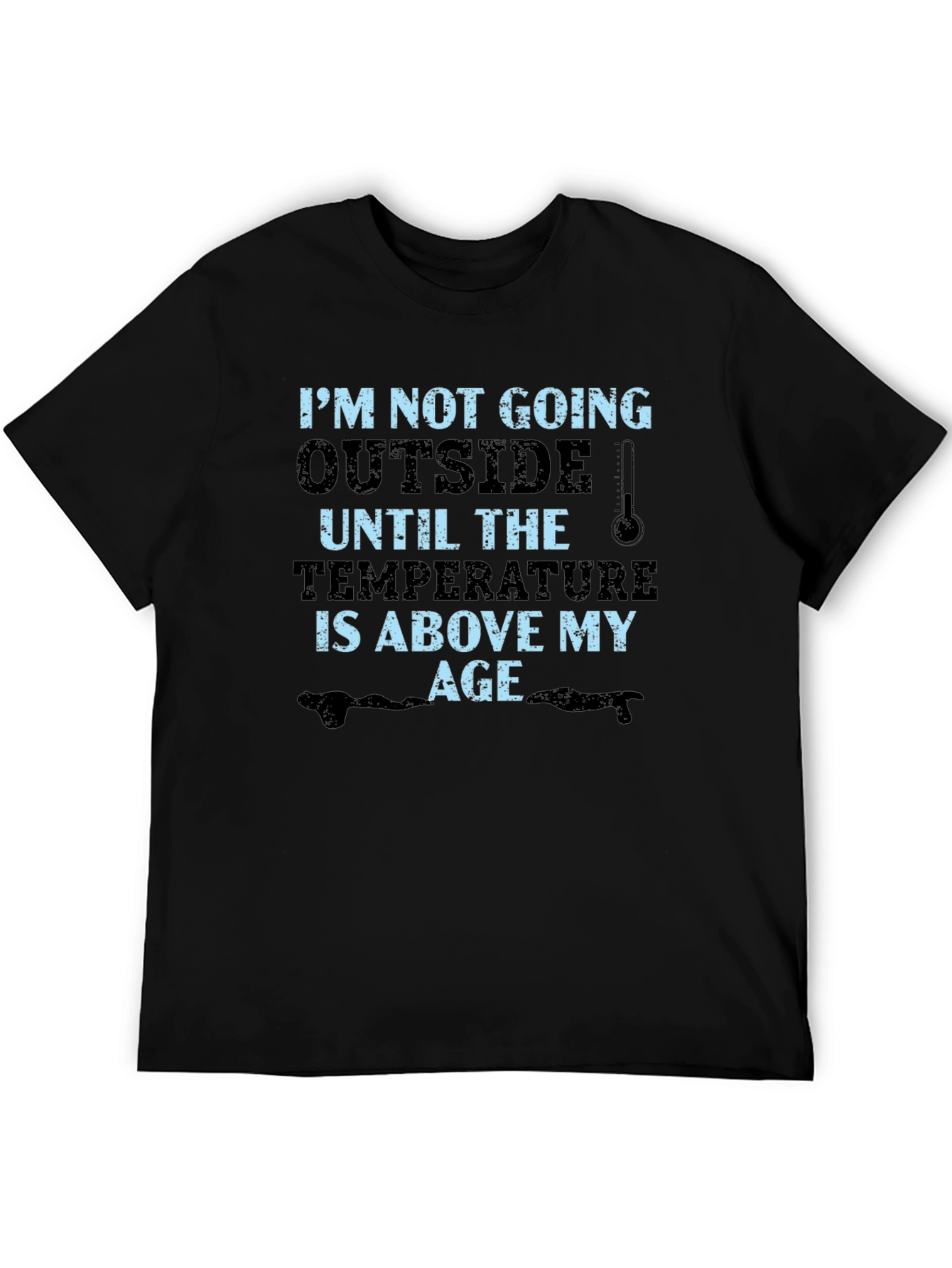 Black Funny Age Temperature Graphic T-Shirt view 5