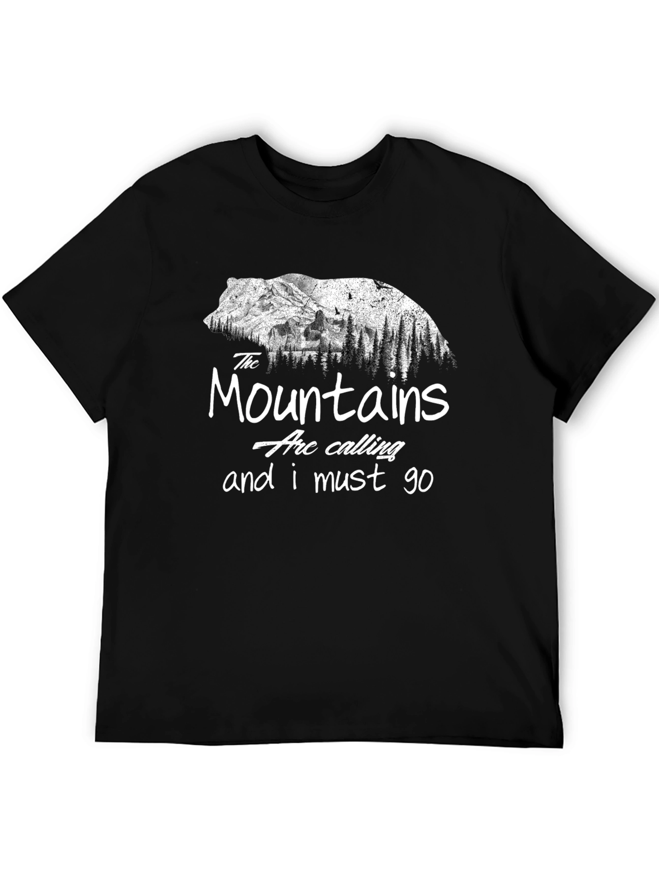 Black Mountains Calling Black Graphic Tee view 5