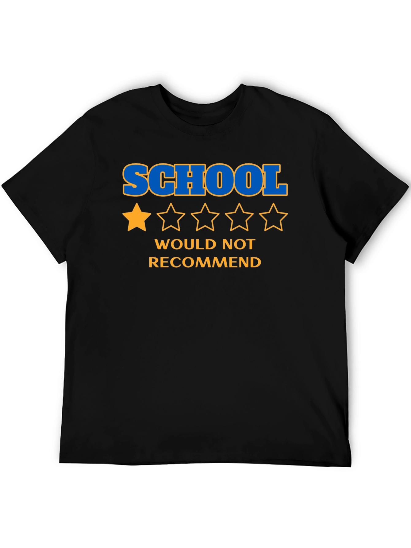 Black School One-Star Review Graphic Tee view 5