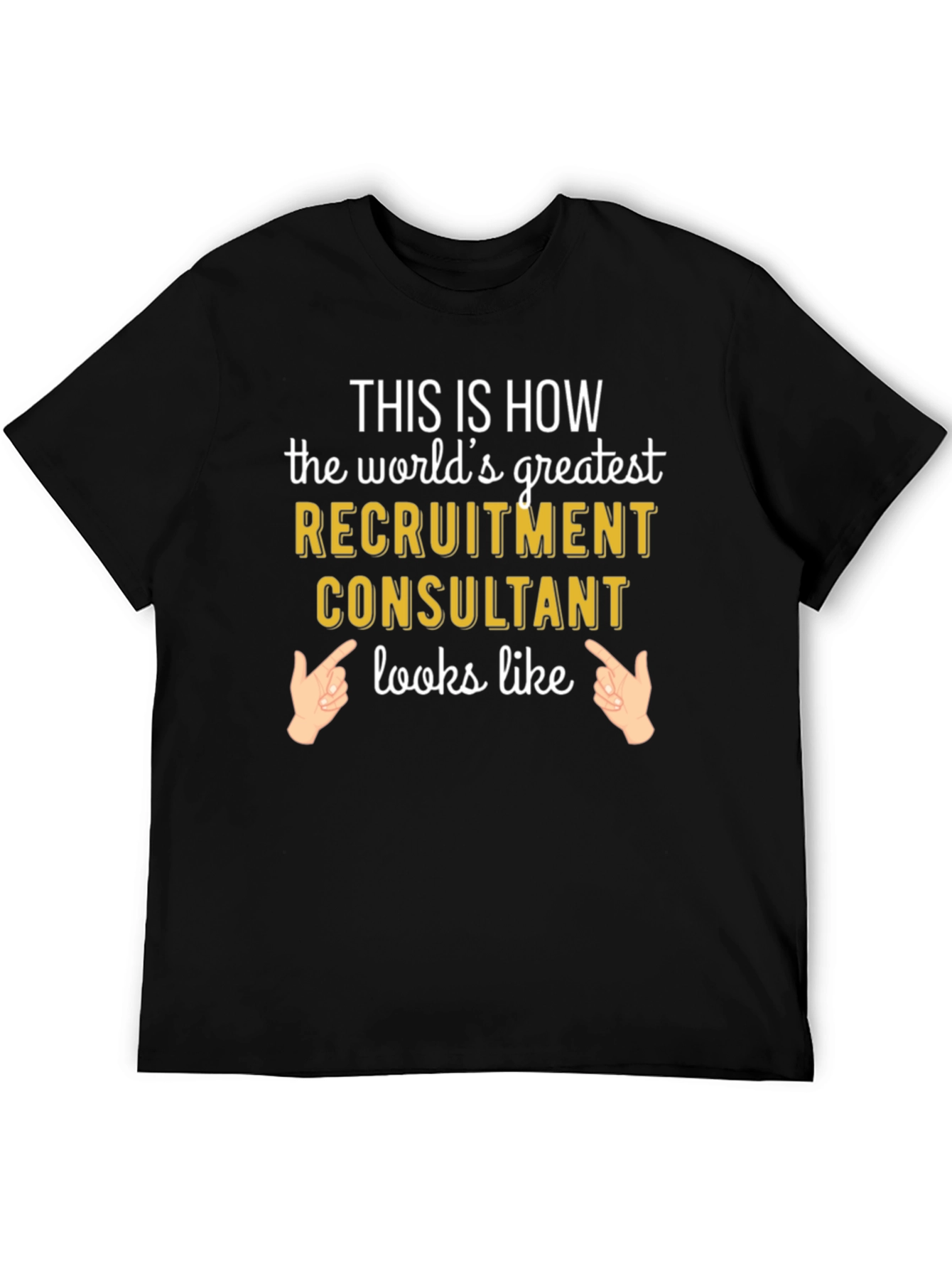 Black World's Greatest Recruitment Consultant Graphic Tee view 5