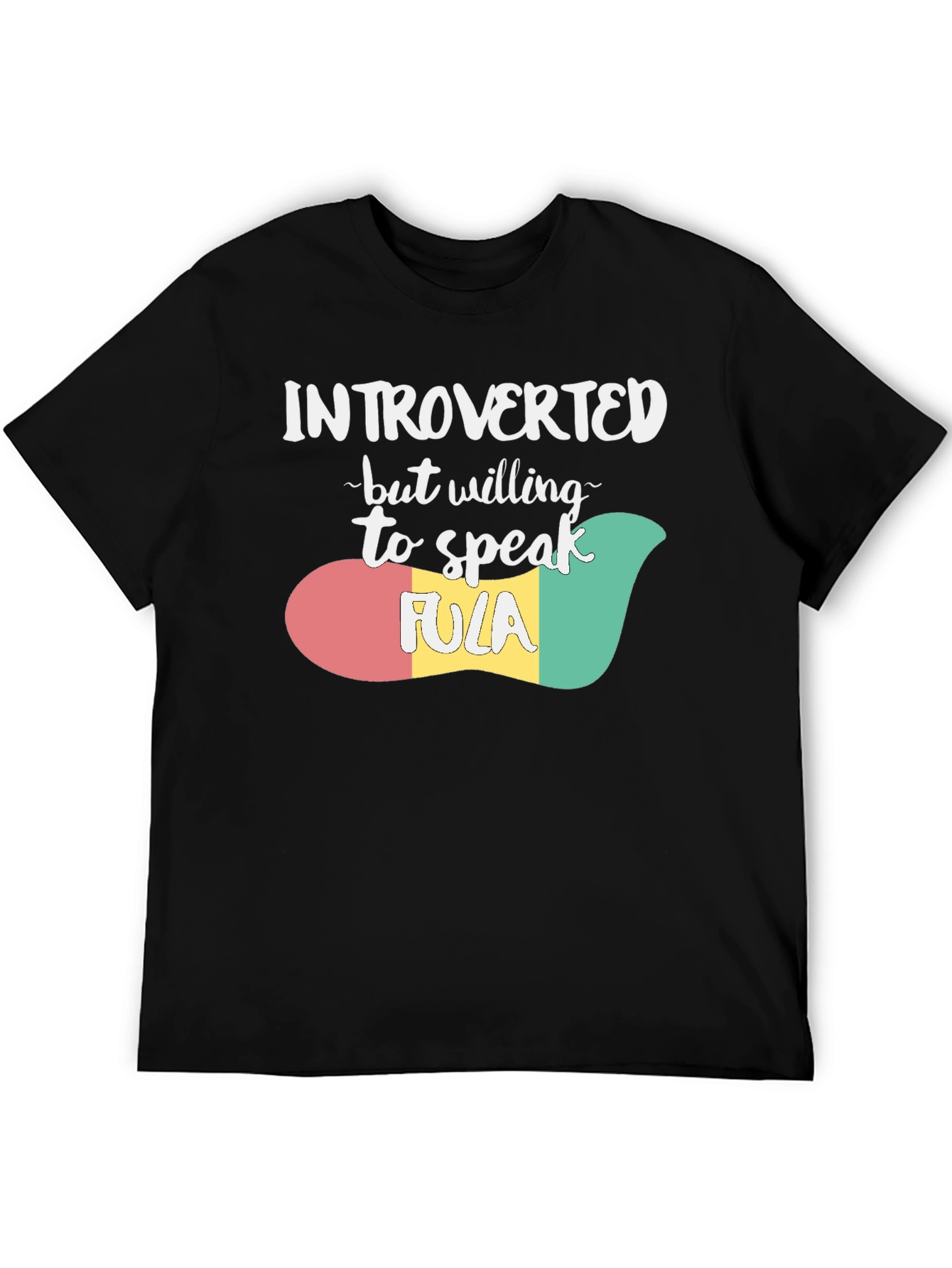 Black Introverted Fula T-Shirt view 5