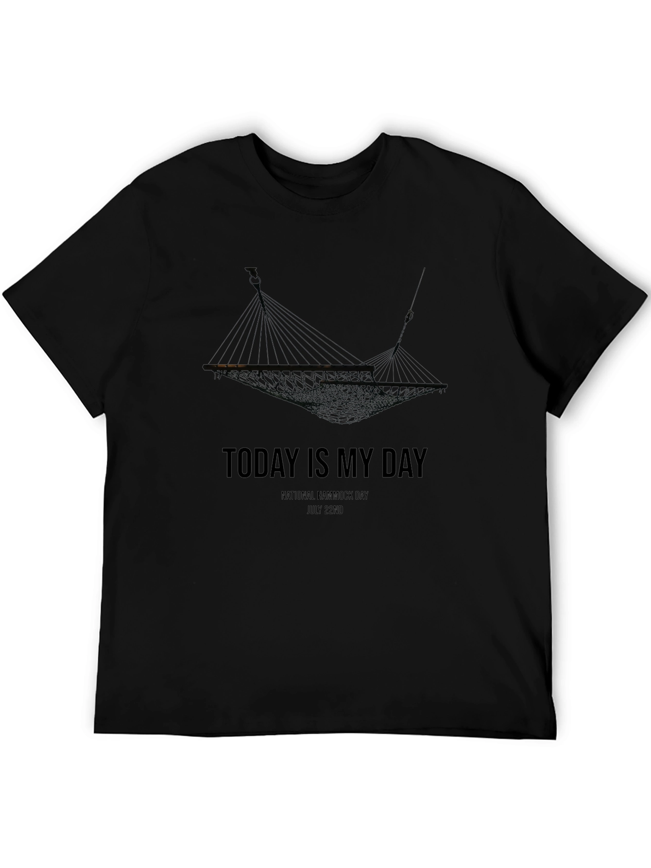 Black Today Is My Day Hammock T-Shirt view 5