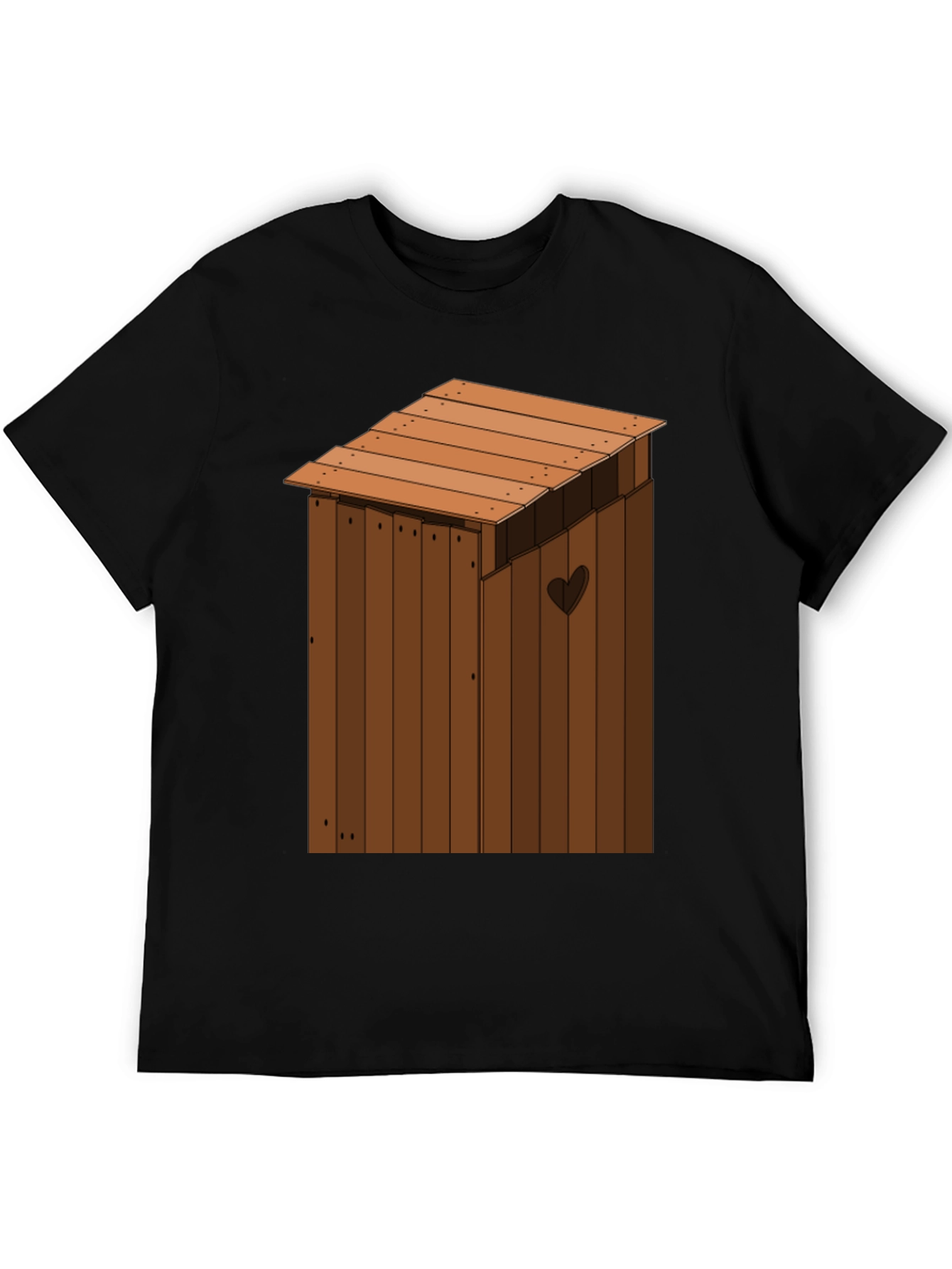 Black Outhouse Humor Novelty T-Shirt view 5