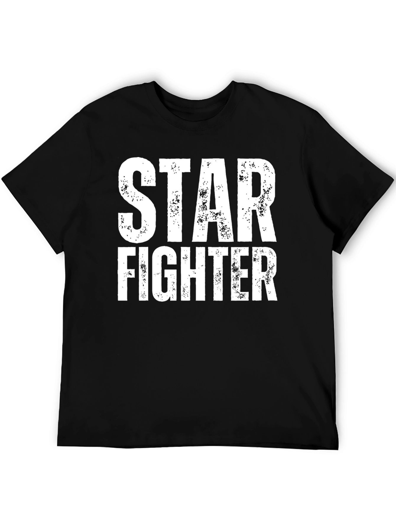 Black Star Fighter Graphic T-Shirt - Black Cotton Tee view 5