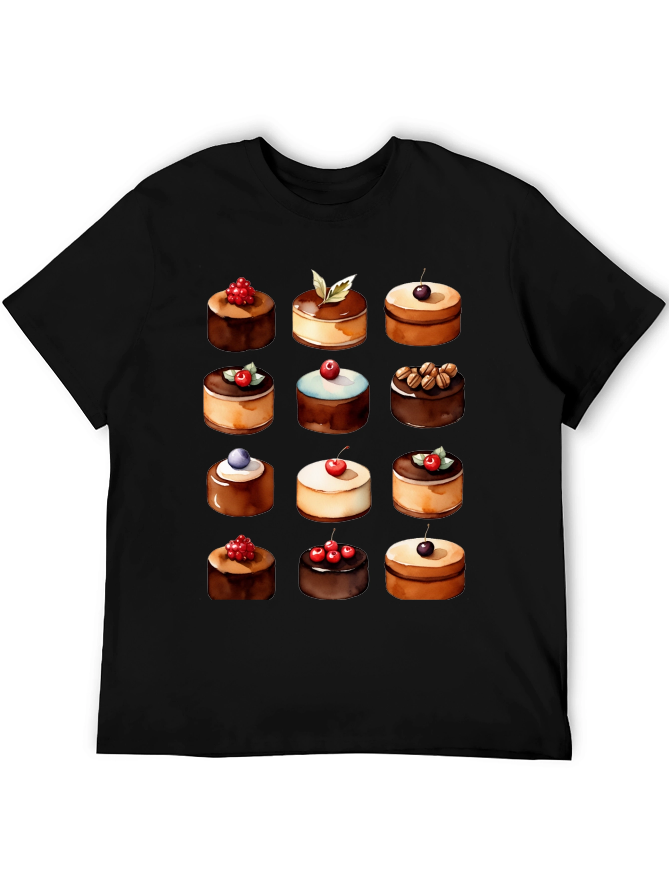 Black Dessert Lover T-Shirt - Sweet Treat Design view 5