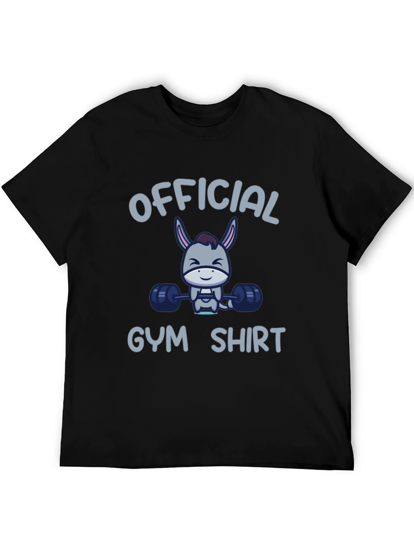 Black Funny Donkey Gym Shirt - Official Workout Tee view 5
