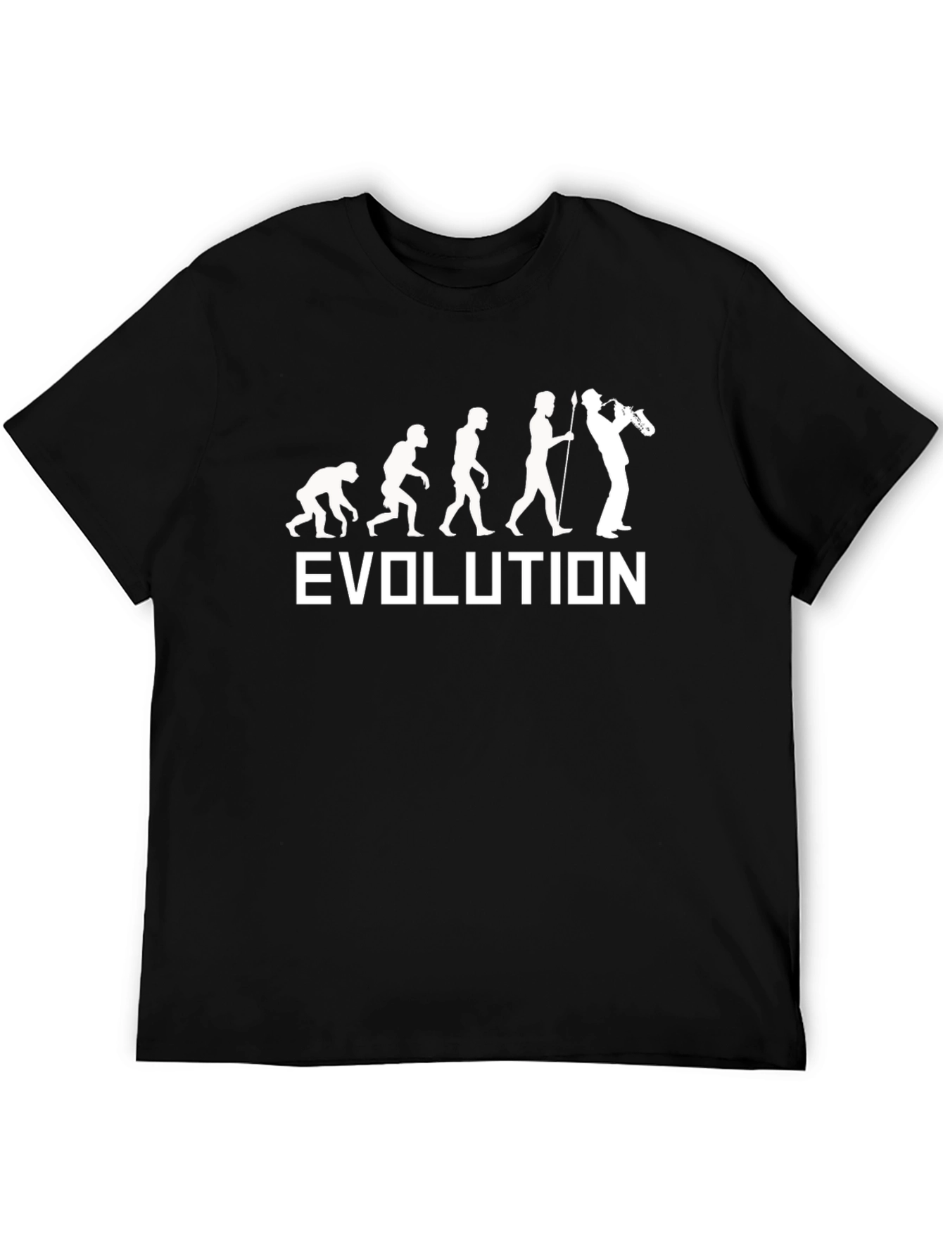 Black Evolution Saxophone T-Shirt - Black view 5