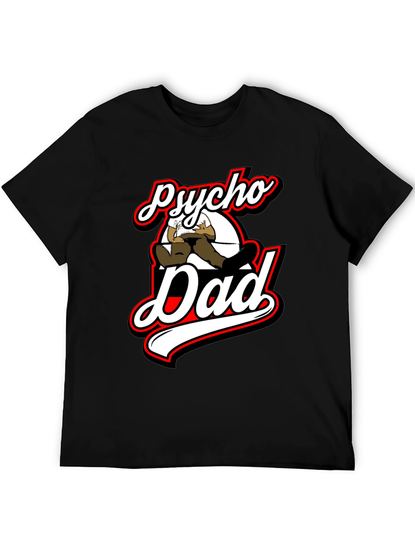 Black Psycho Dad Graphic T-Shirt view 5