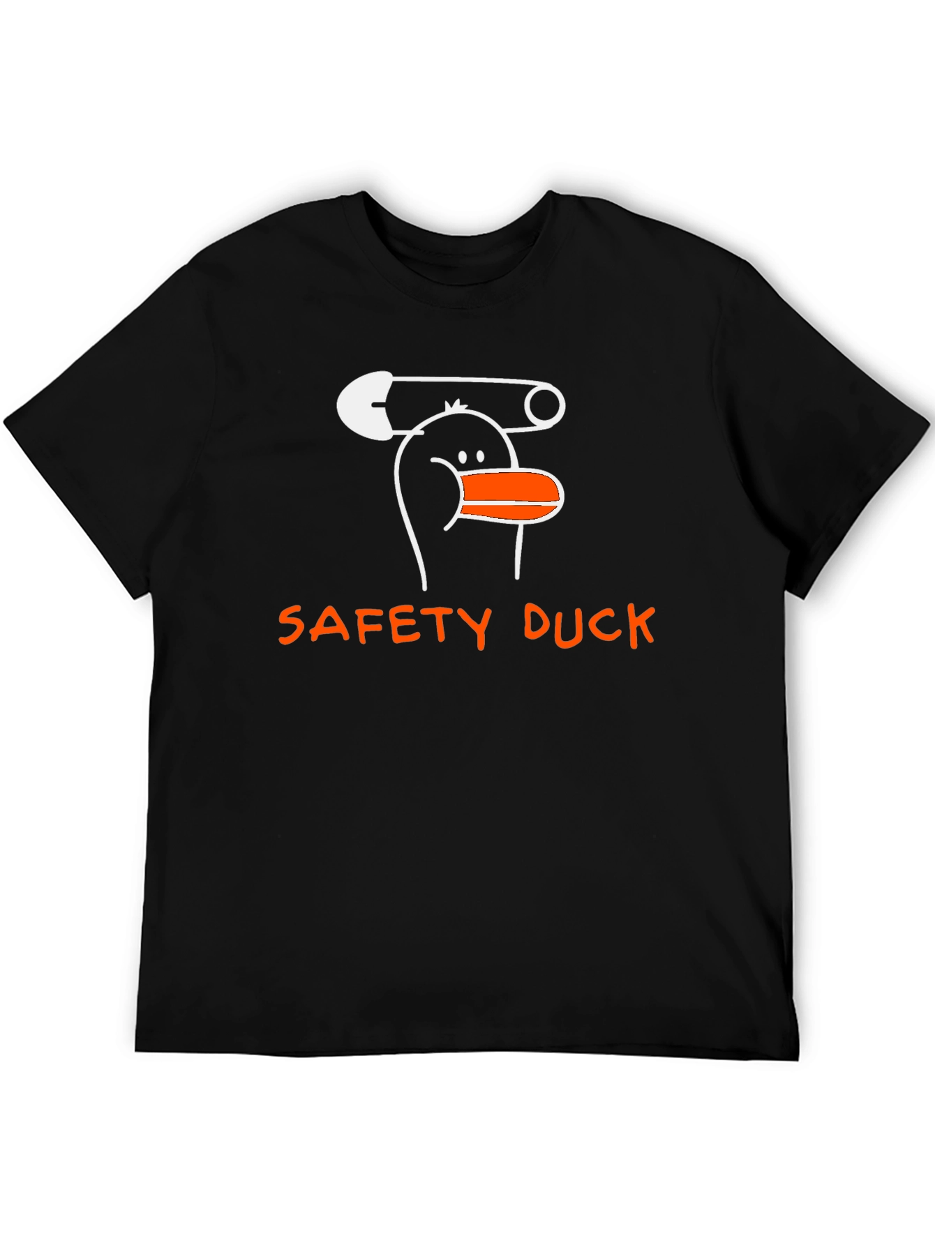 Black Safety Duck Graphic T-Shirt - Unique Cartoon Design view 5