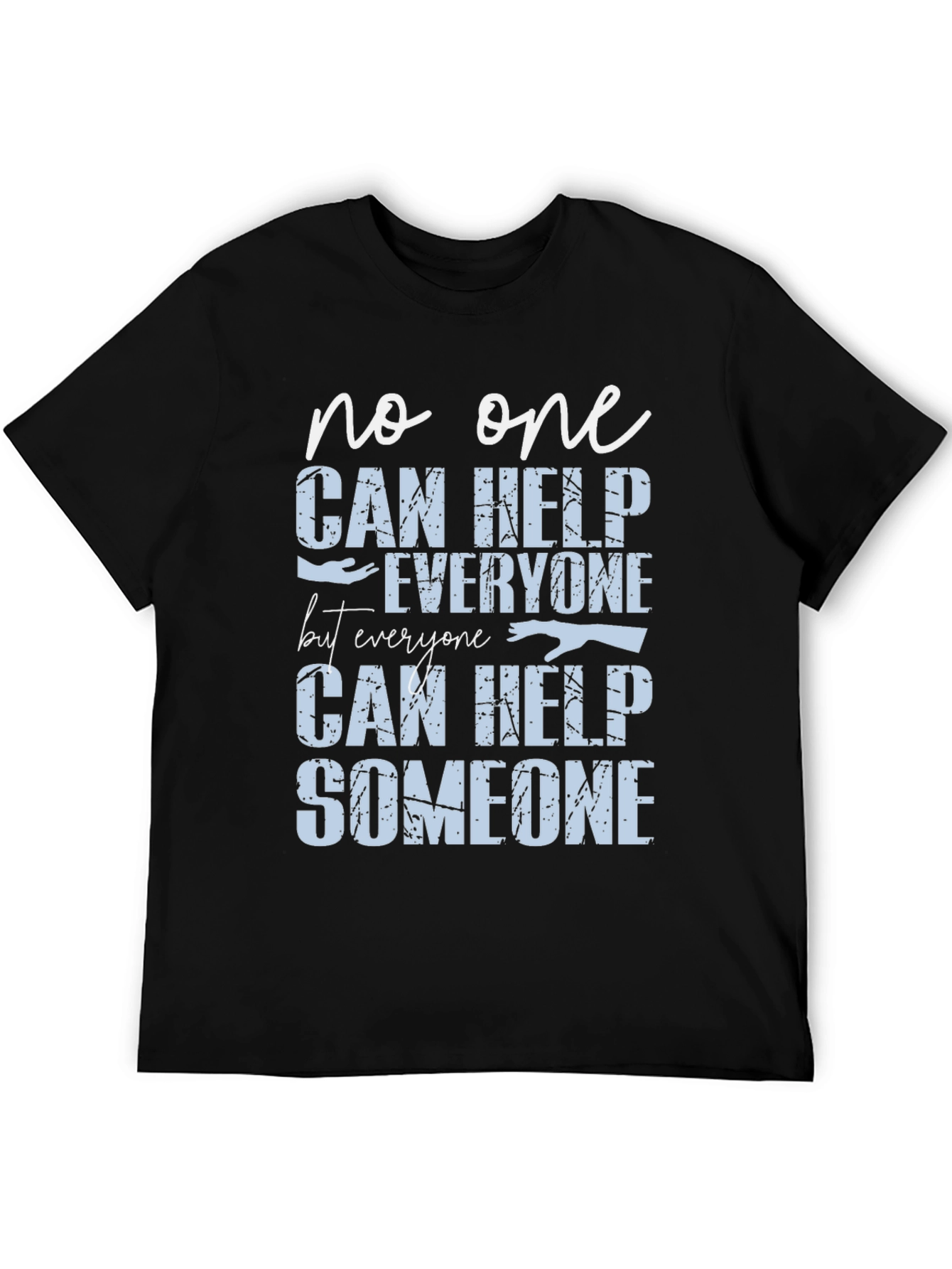 Black Help Someone Graphic Tee - Motivational T-Shirt view 5