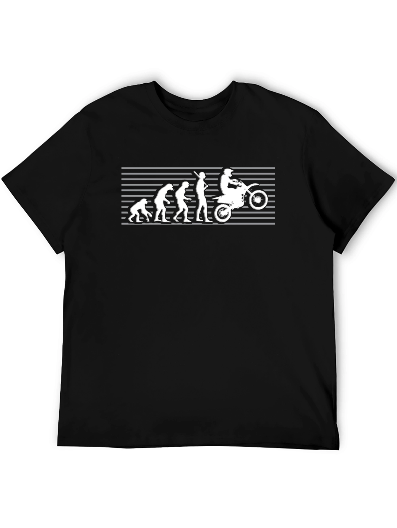 Black Evolution of Man - Motocross T-Shirt view 5