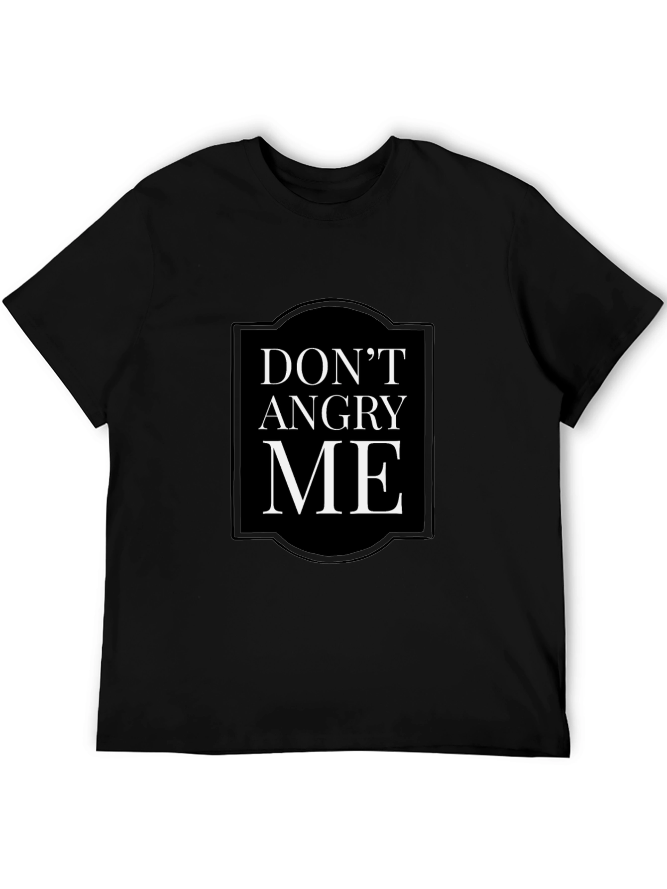 Black Don't Angry Me Slogan T-Shirt view 5