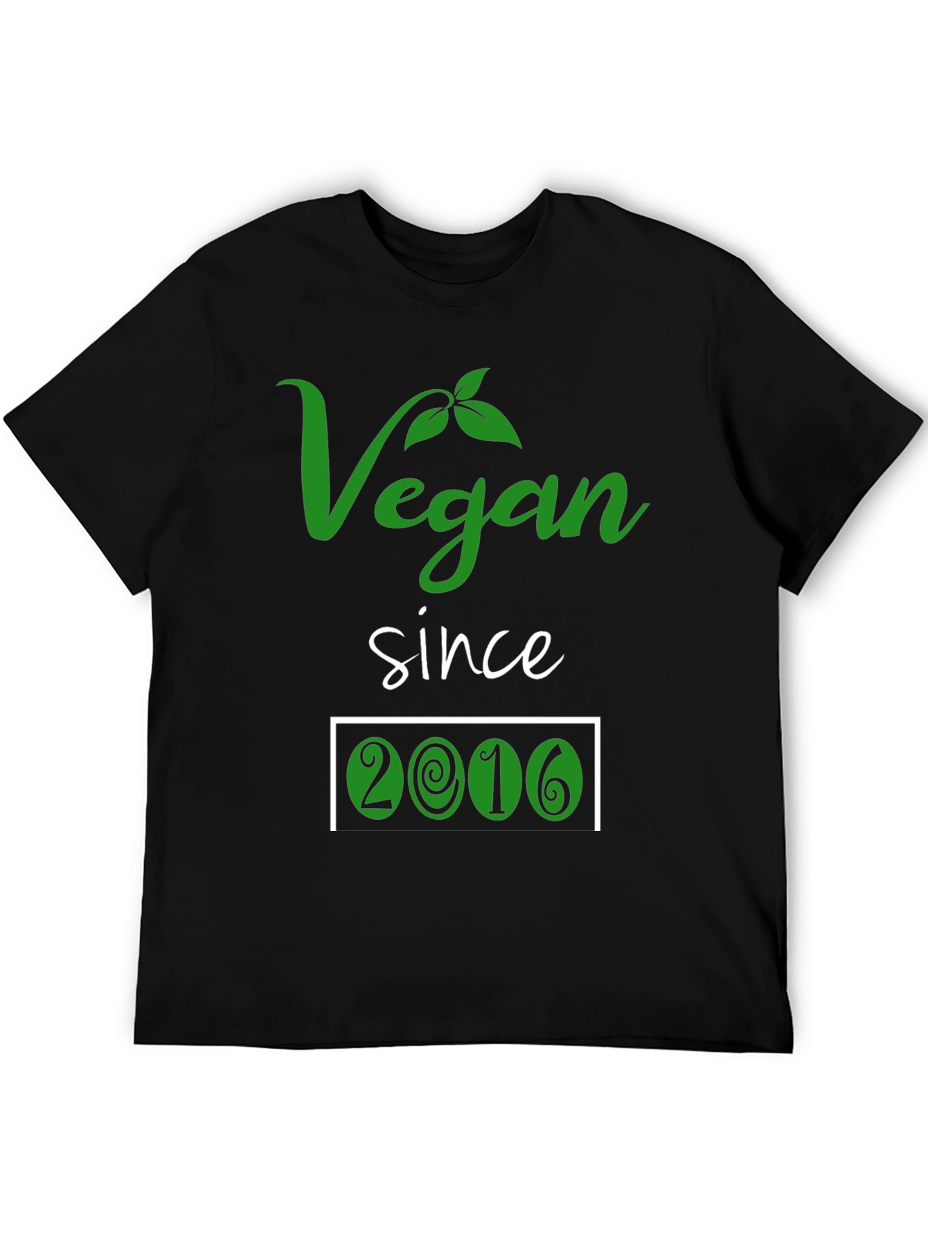 Black Vegan Since 2016 T-Shirt view 5