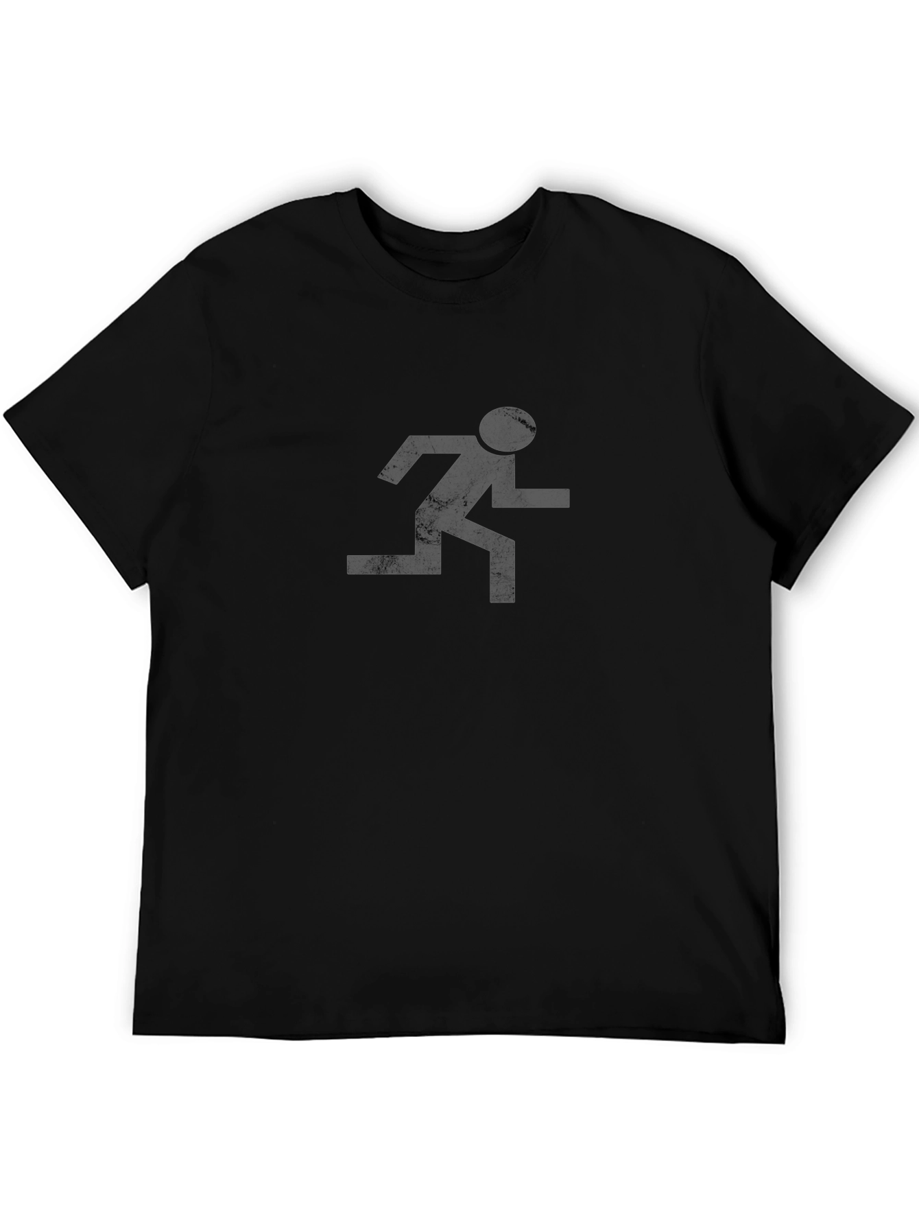 Black Retro Runner Graphic Tee - Classic Style view 5
