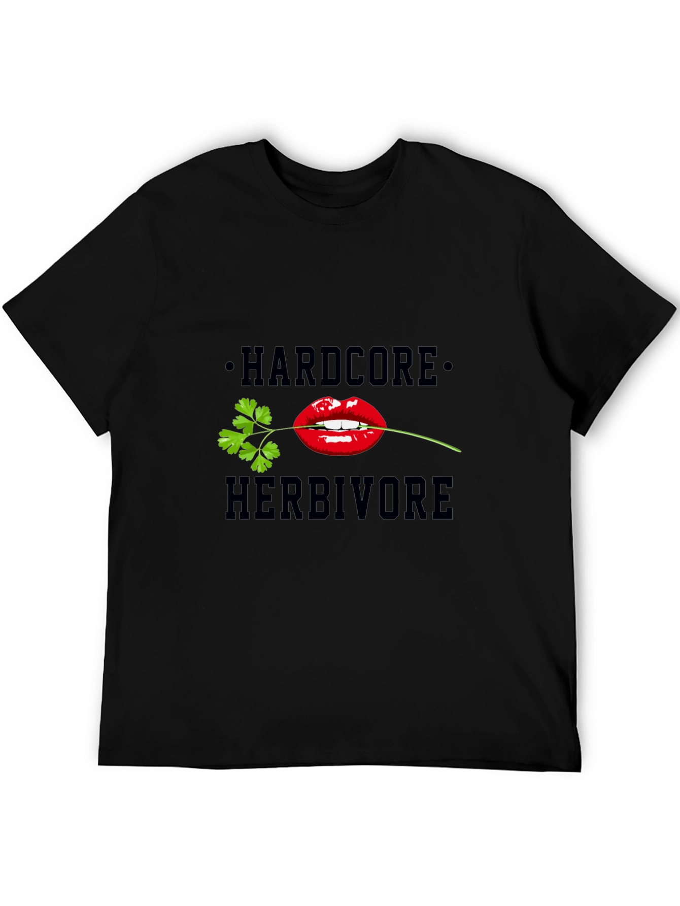 Black Hardcore Herbivore Graphic Tee - Black view 5