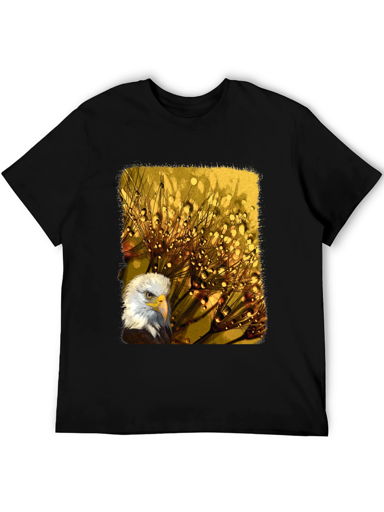 Black Eagle Dewdrop T-Shirt - Unique Design view 5