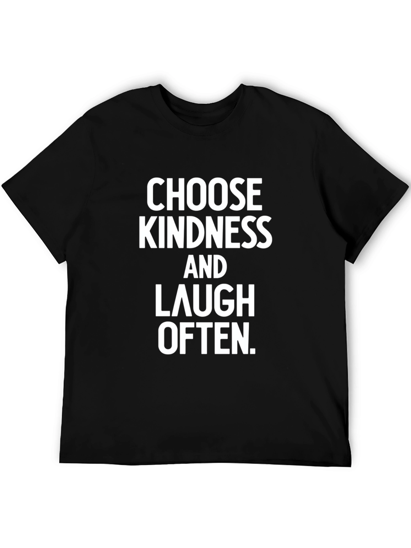 Black Choose Kindness & Laugh Often Graphic Tee - Black view 5