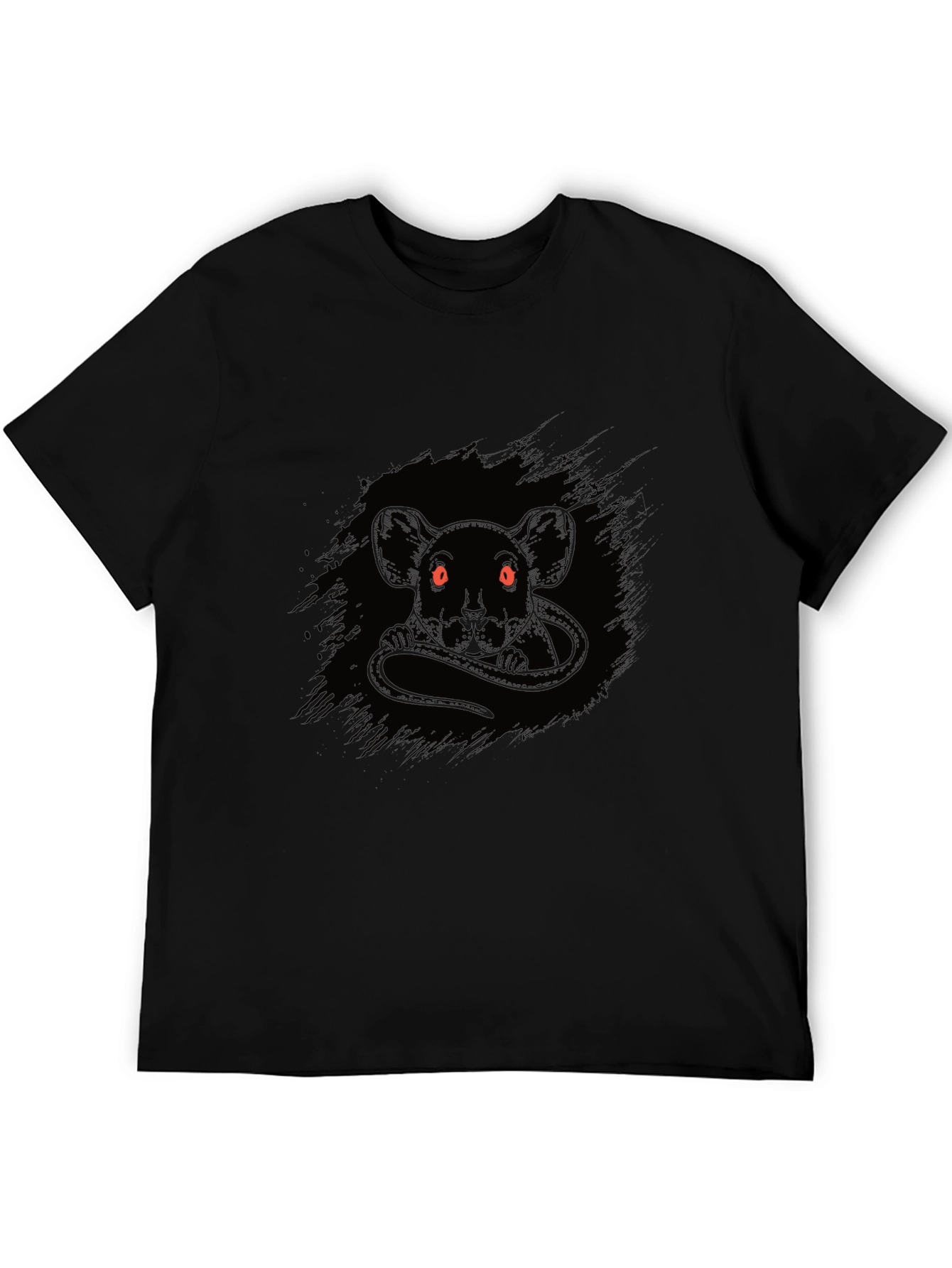 Black Rat Graphic Black T-Shirt view 5