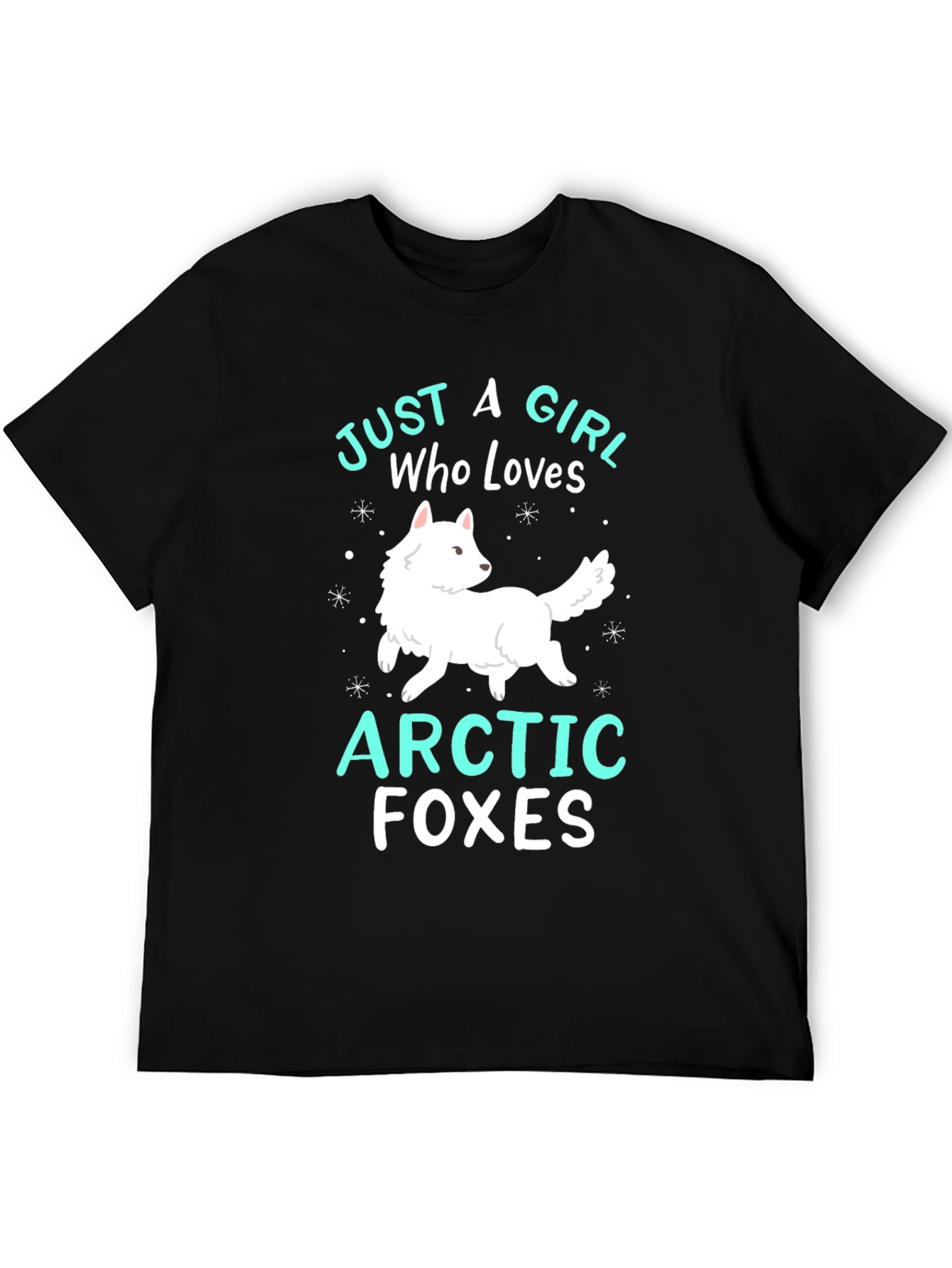 Black Arctic Foxes Graphic Tee: Just a Girl Who Loves Foxes view 5