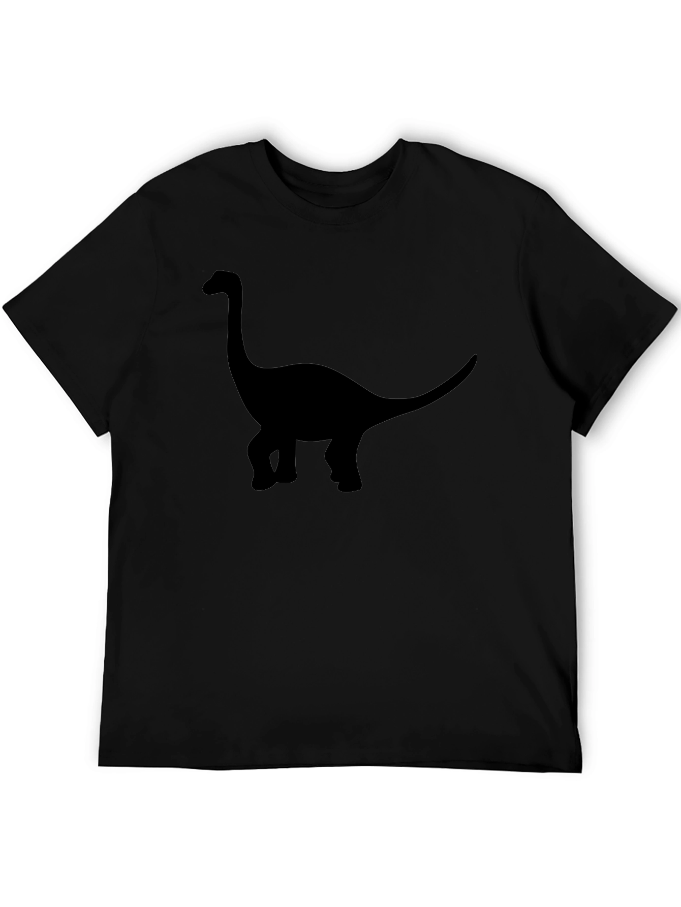 Black Dinosaur Silhouette Graphic T-Shirt - Casual Style view 5