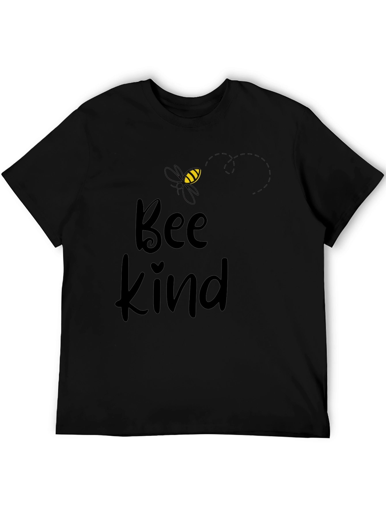 Black Bee Kind Graphic Tee - Black Cotton Blend view 5