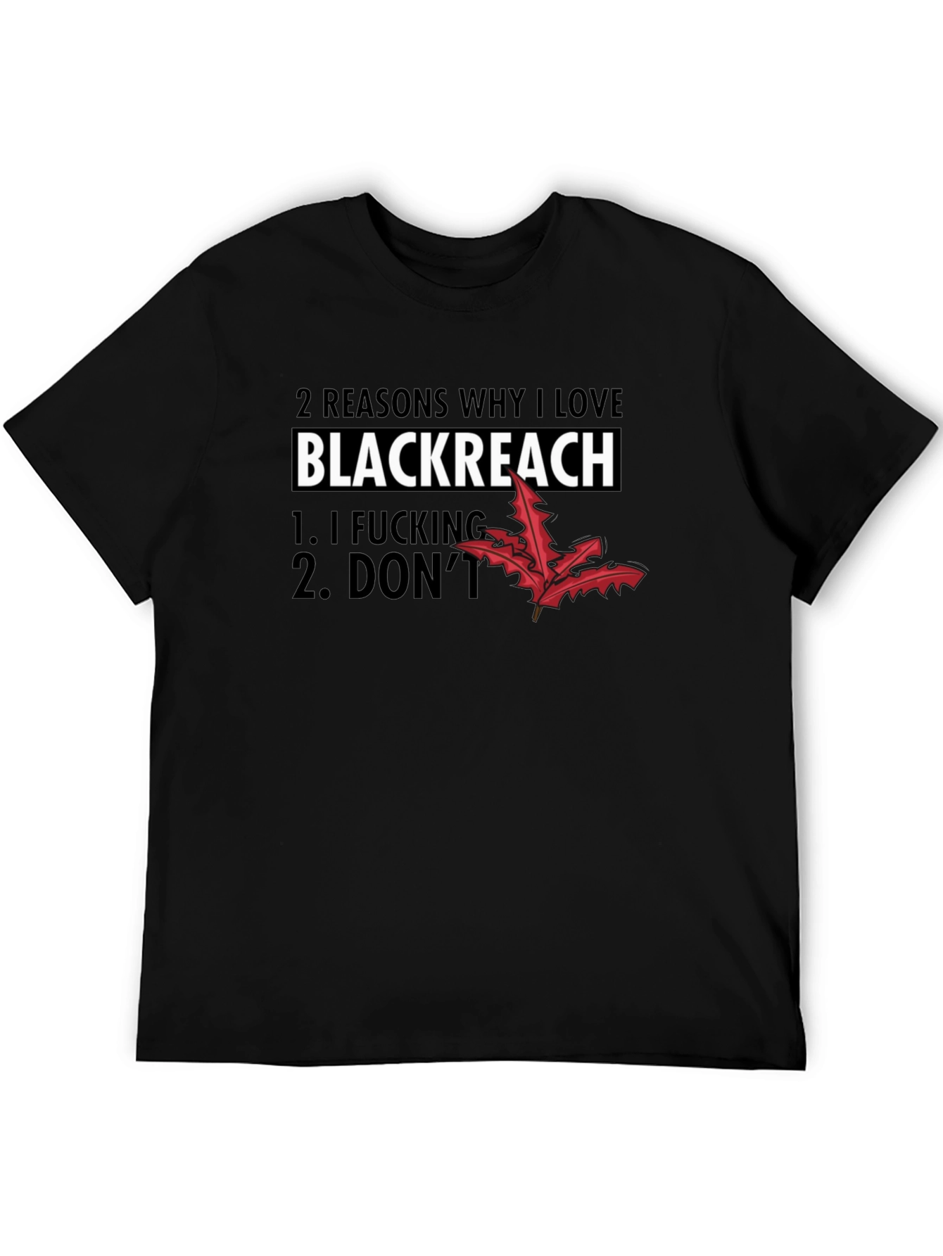 Black Blackreach Funny Graphic T-Shirt view 5