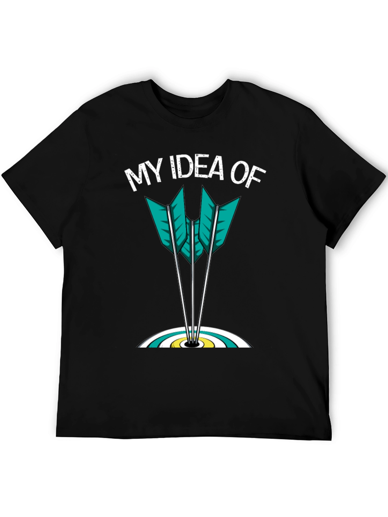 Black My Idea Of Archery Arrows Target Graphic T-Shirt view 5