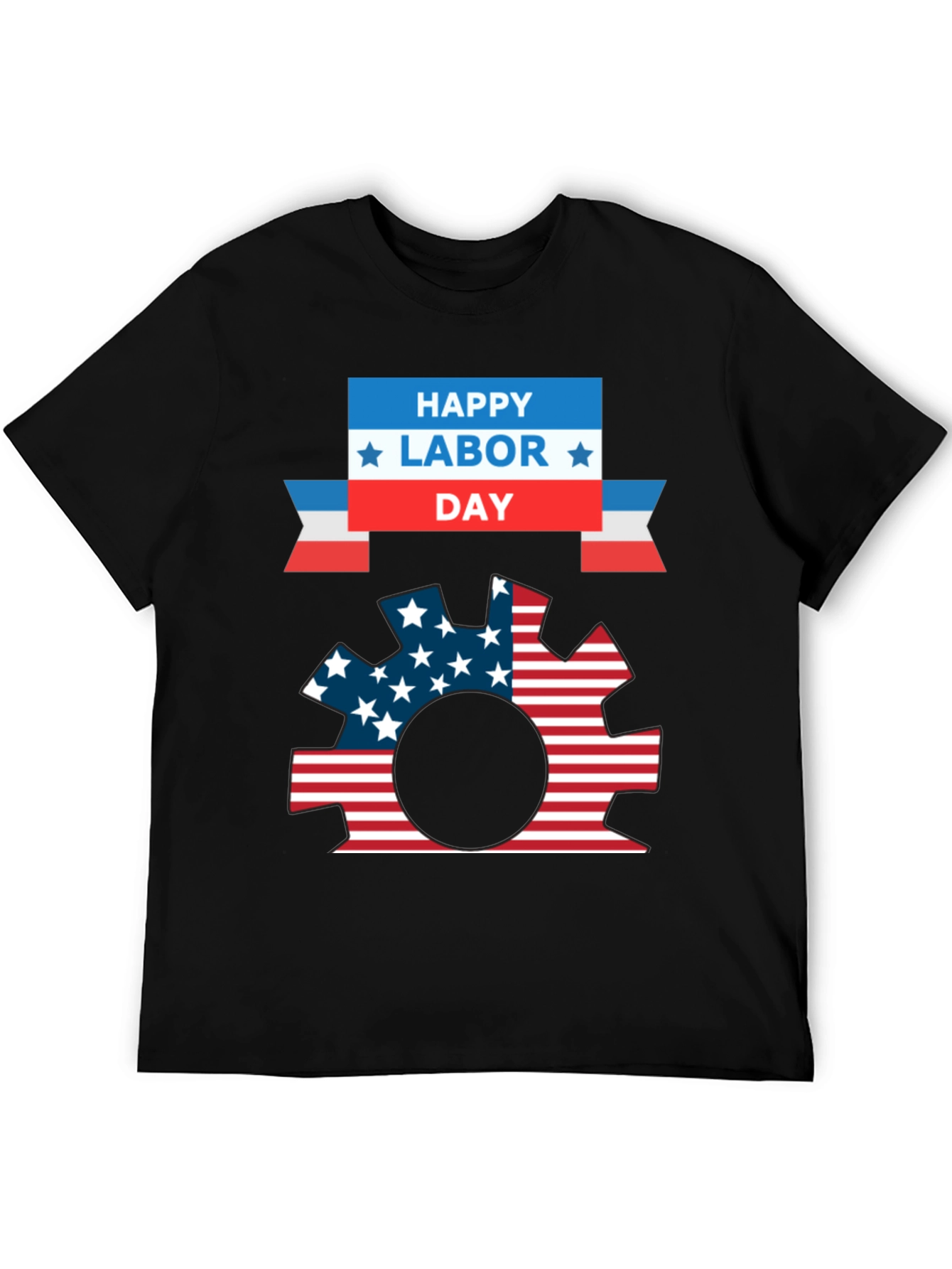 Black Happy Labor Day Patriotic Gear T-Shirt view 5
