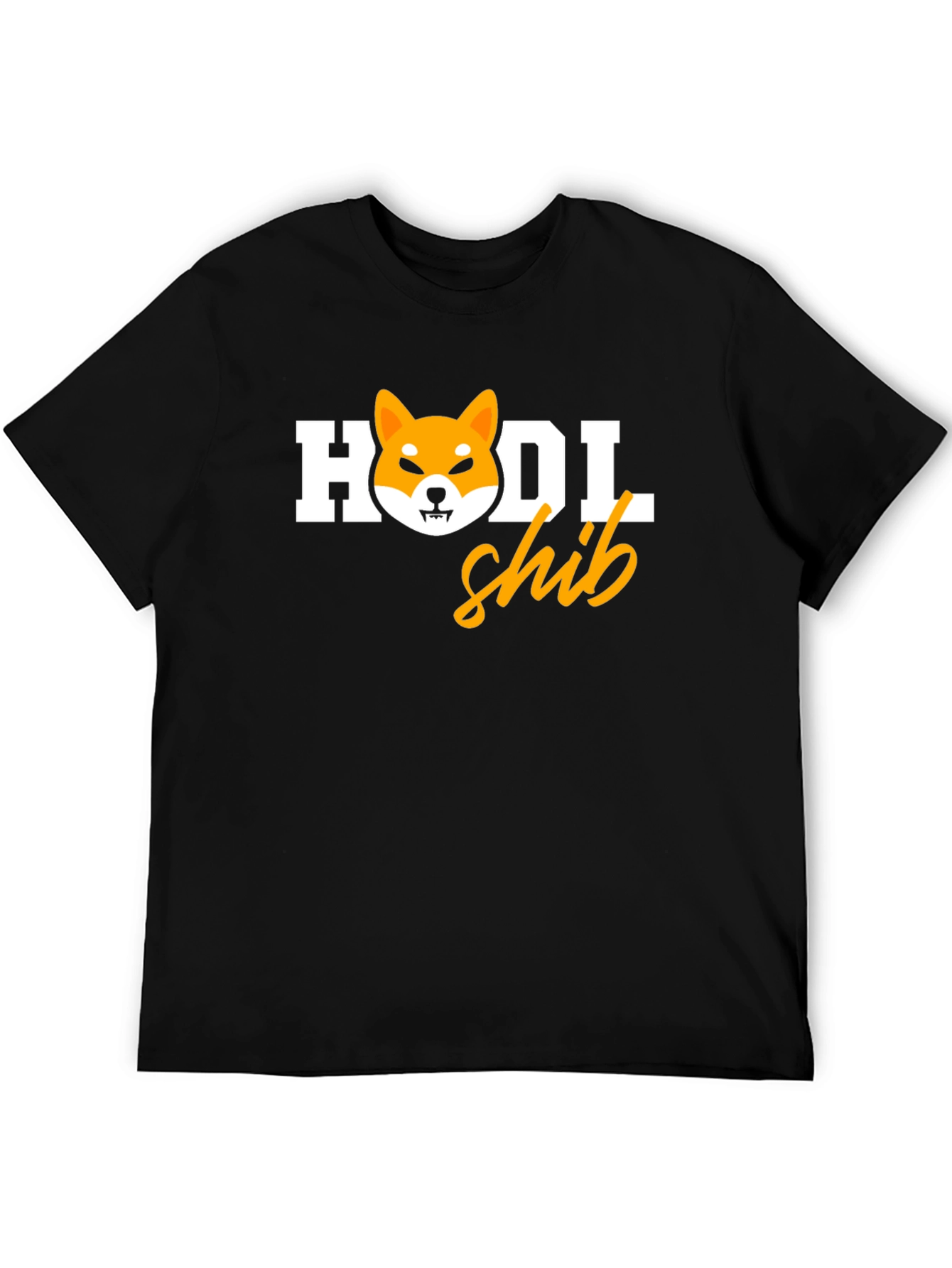 Black HODL Shib Crypto T-Shirt view 5