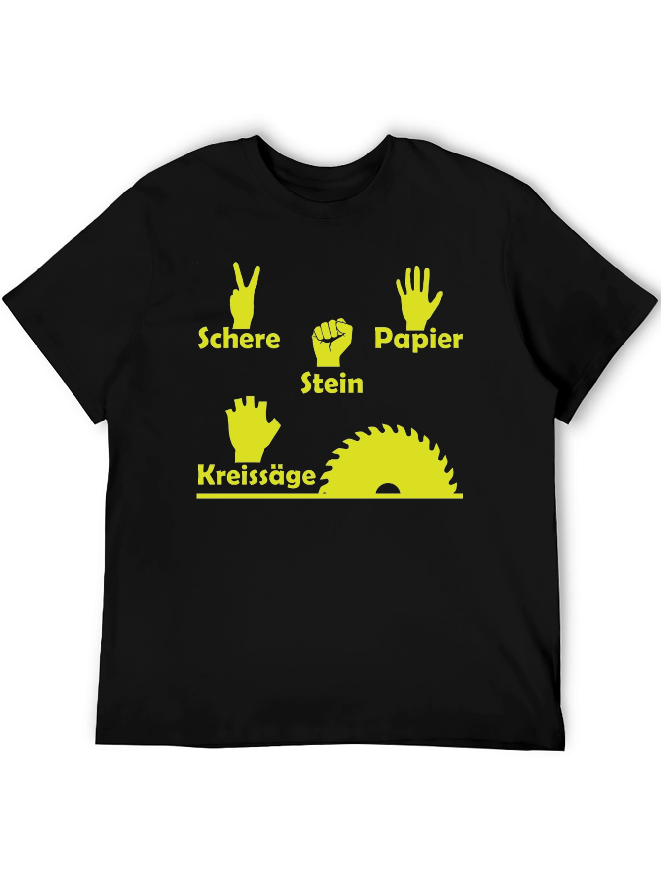 Black Rock, Paper, Scissors, Chainsaw T-Shirt - Funny Woodworker Tee view 5