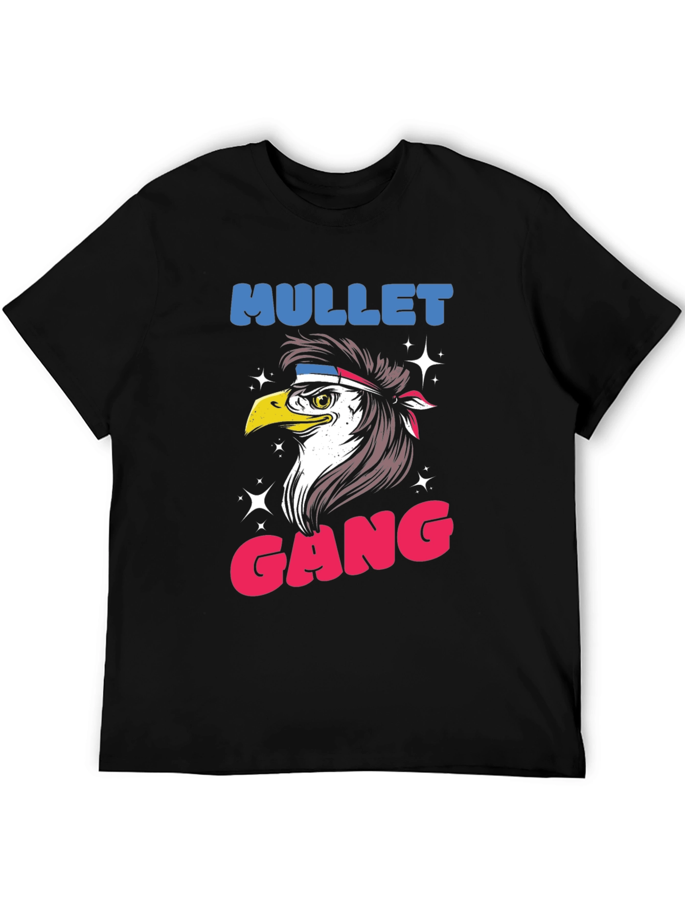 Black Mullet Gang Eagle Graphic Tee - Black view 5