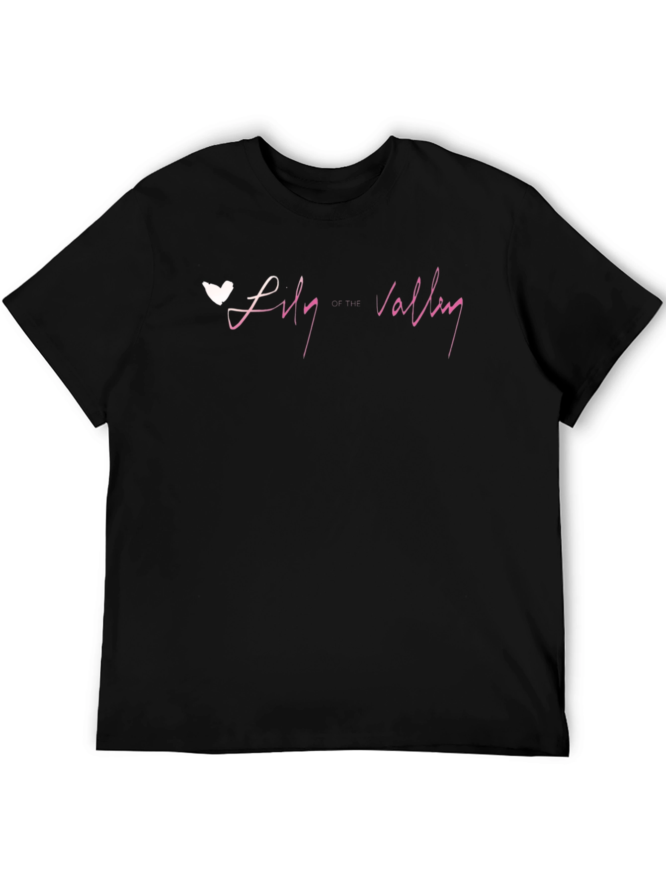 Black Lily of the Valley Heart Graphic Tee view 5