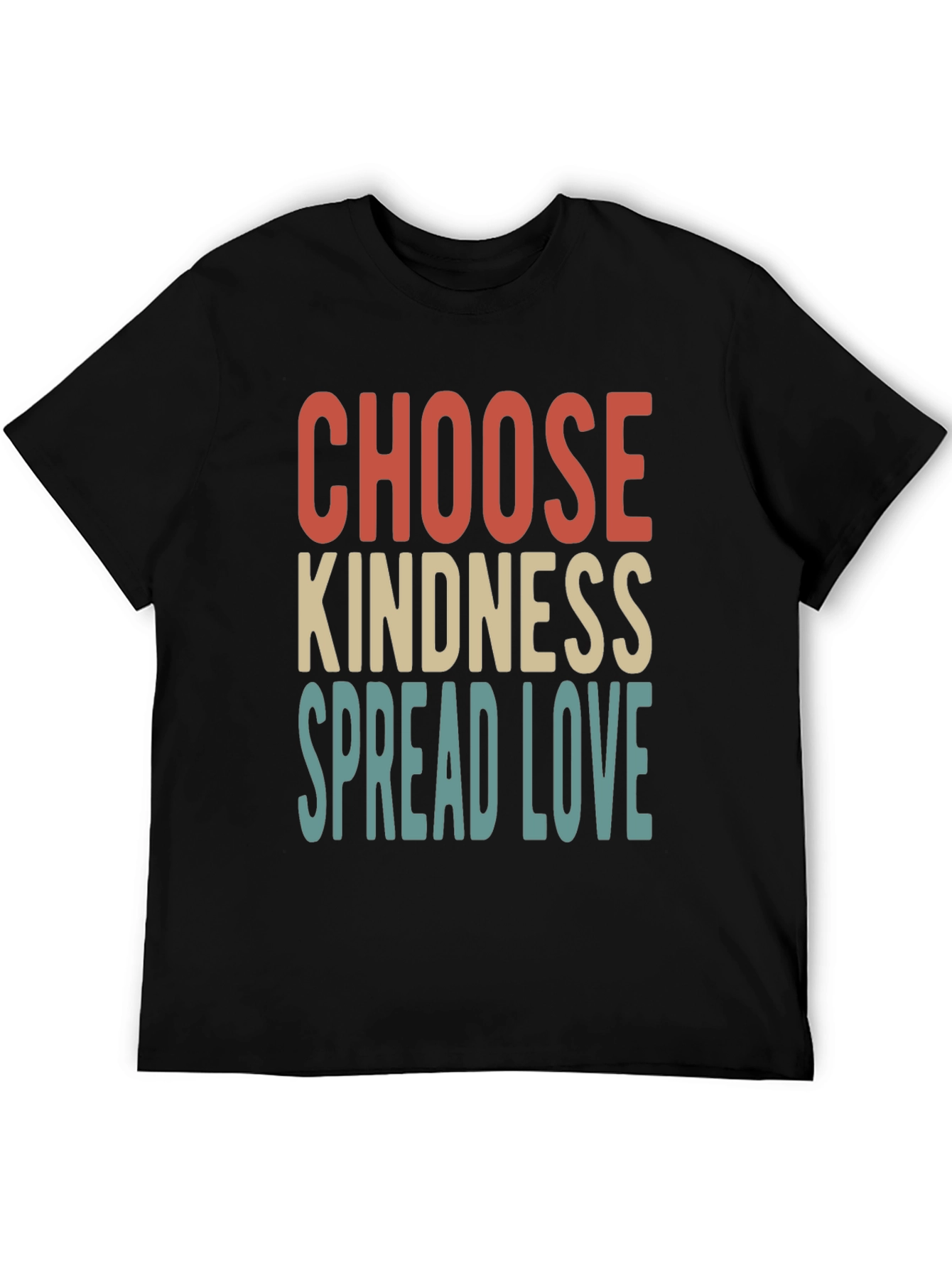 Black Choose Kindness Graphic Tee - Spread Love T-Shirt view 5