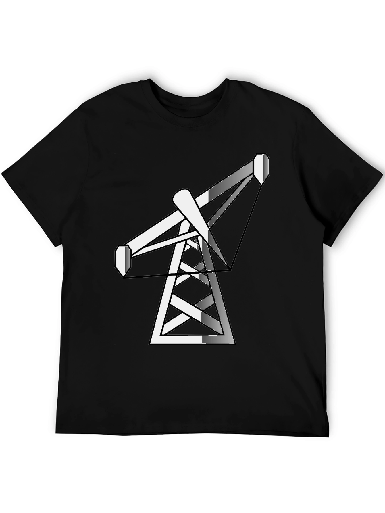 Black Black Tee with Crane Graphic view 5