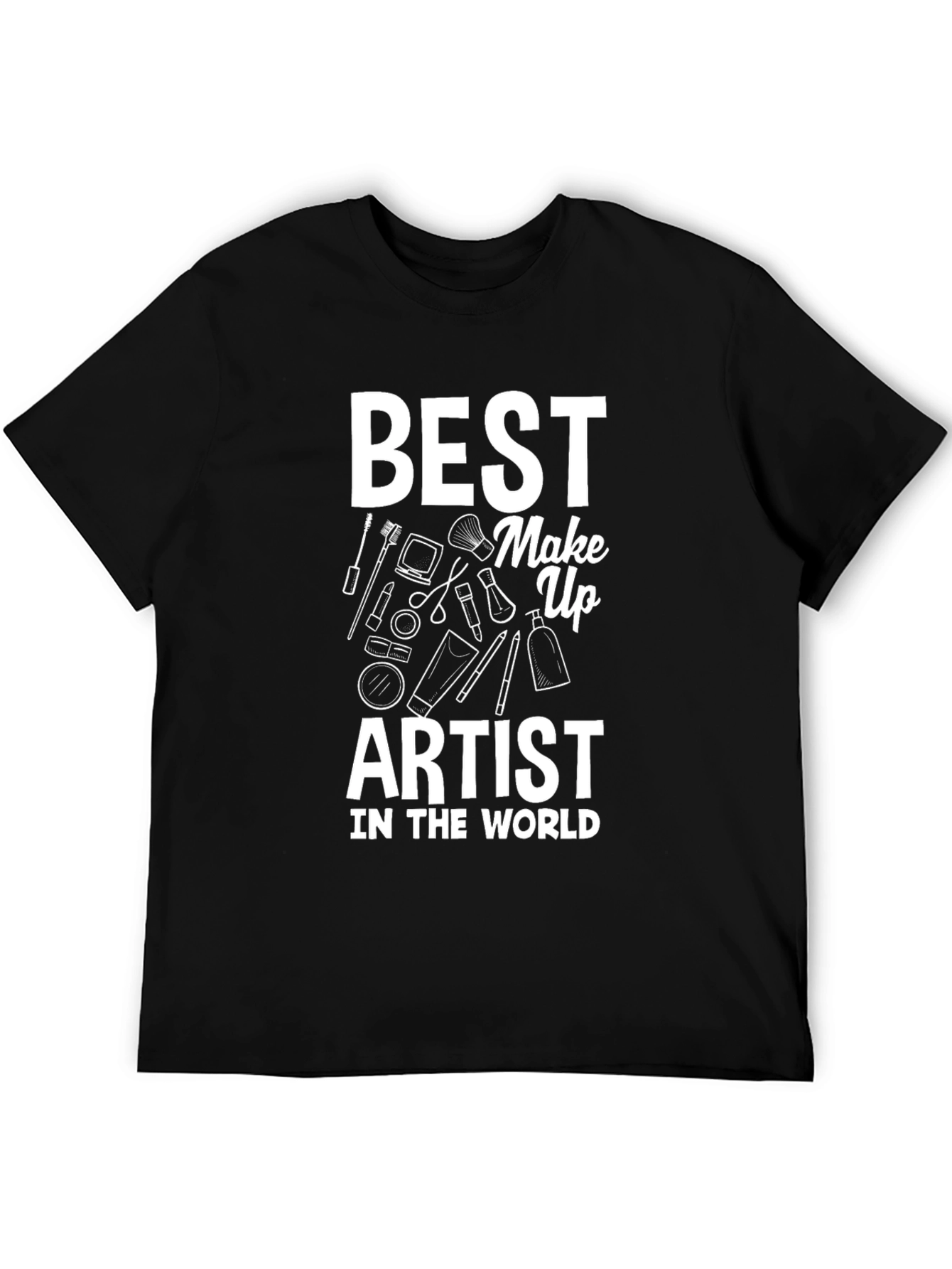 Black Best Make Up Artist T-Shirt view 5