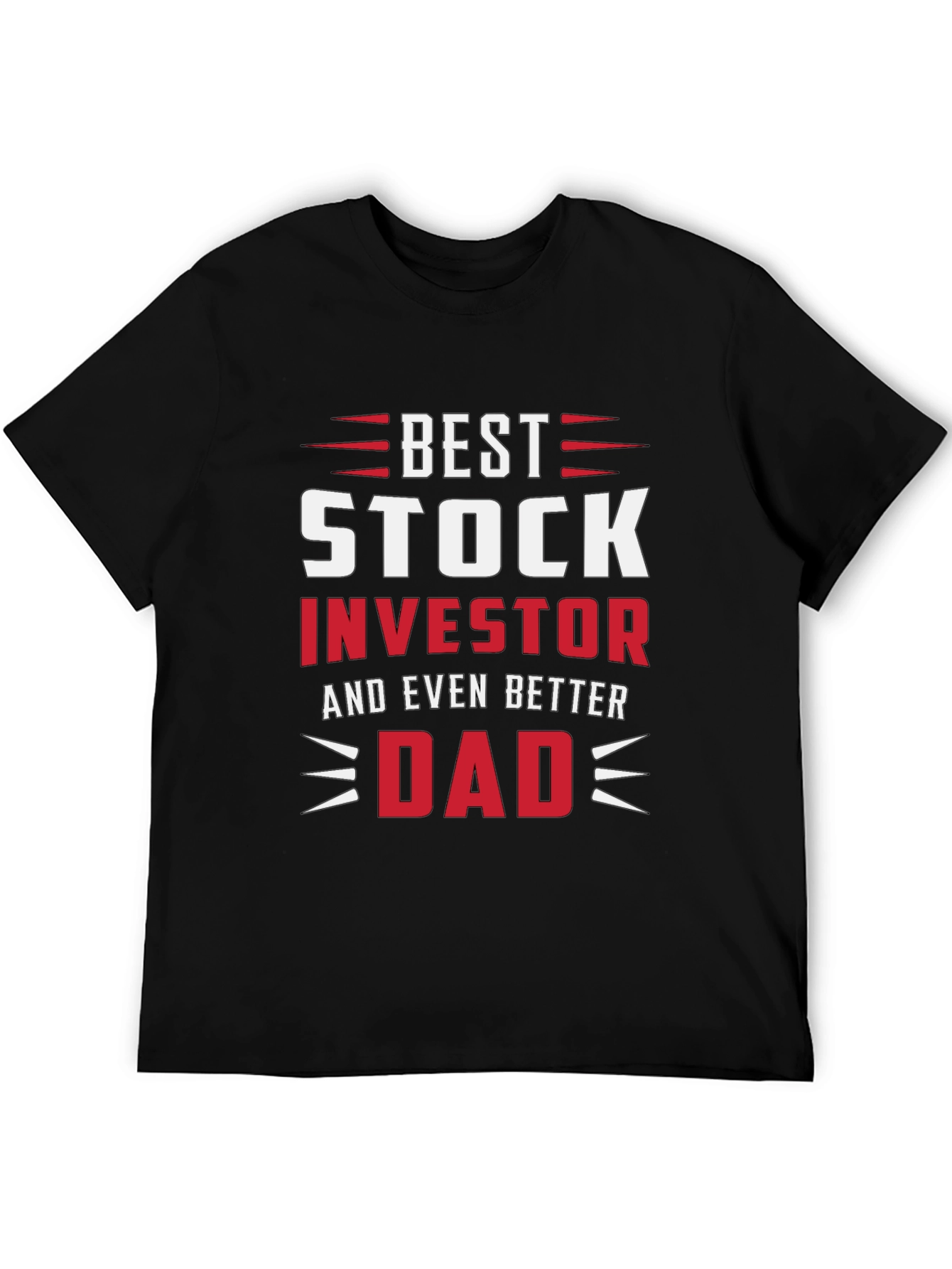 Black Best Stock Investor Dad T-Shirt view 5