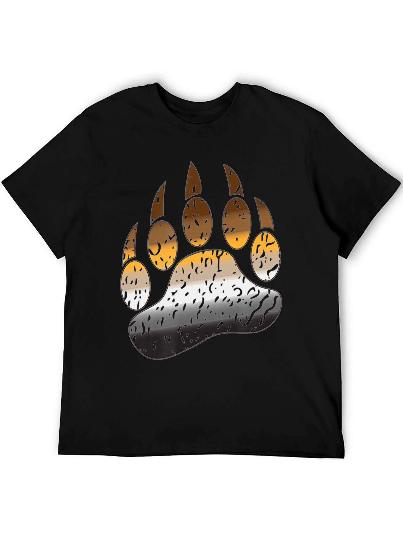 Black Bear Pride Paw T-Shirt - Black view 5