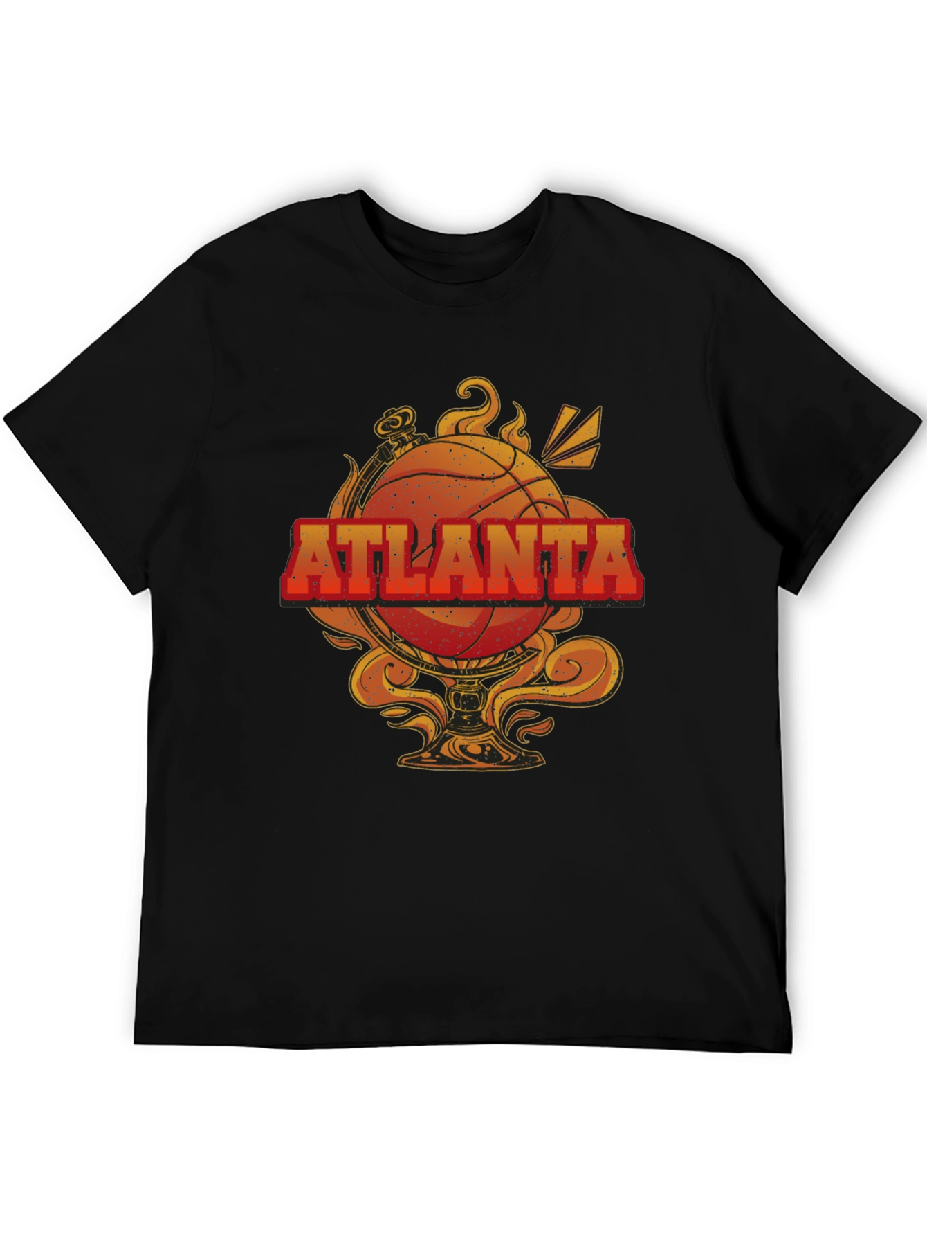 Black Atlanta Basketball Graphic Tee - Retro Style view 5