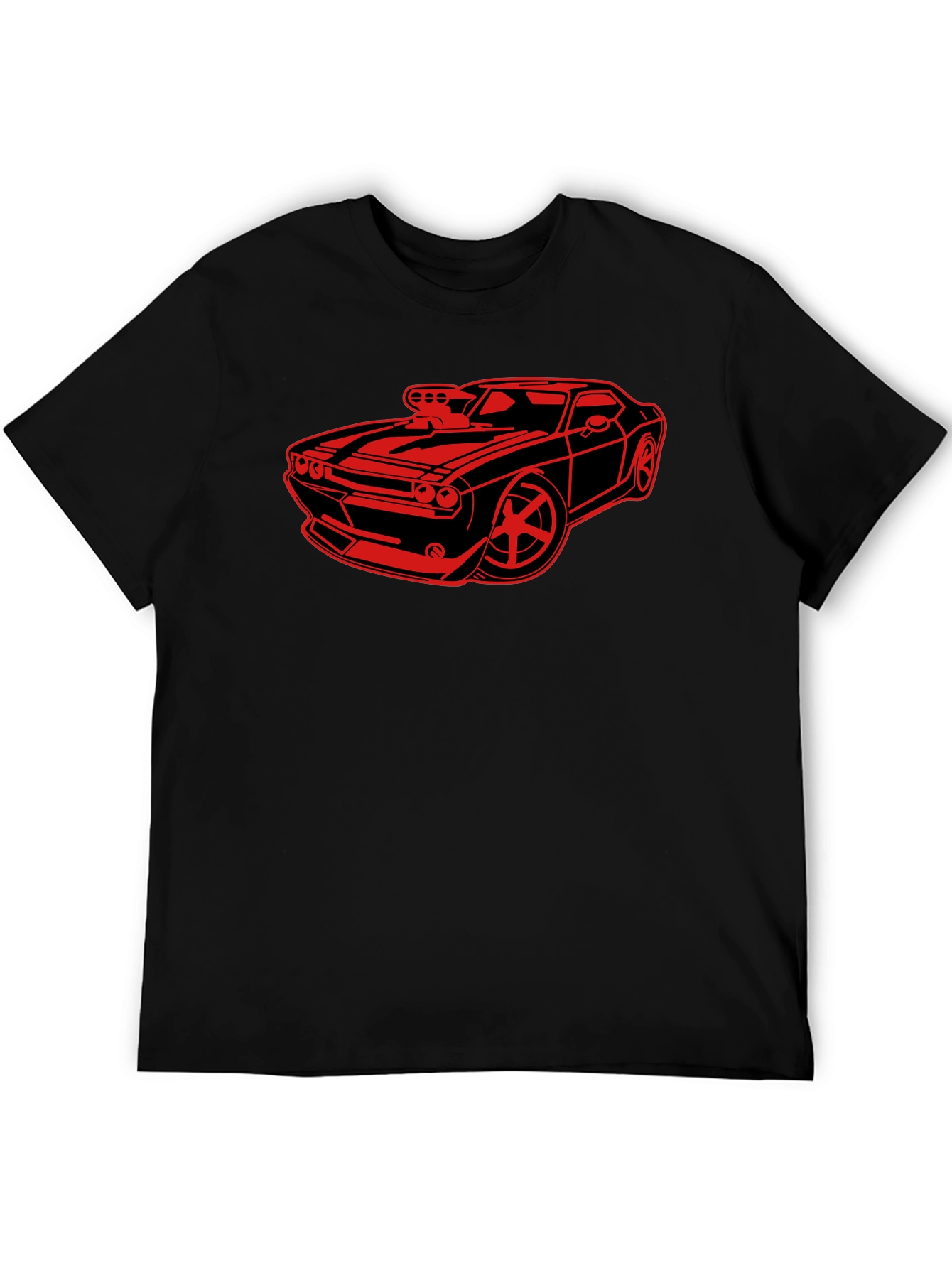 Black Car Graphic Black T-Shirt view 5
