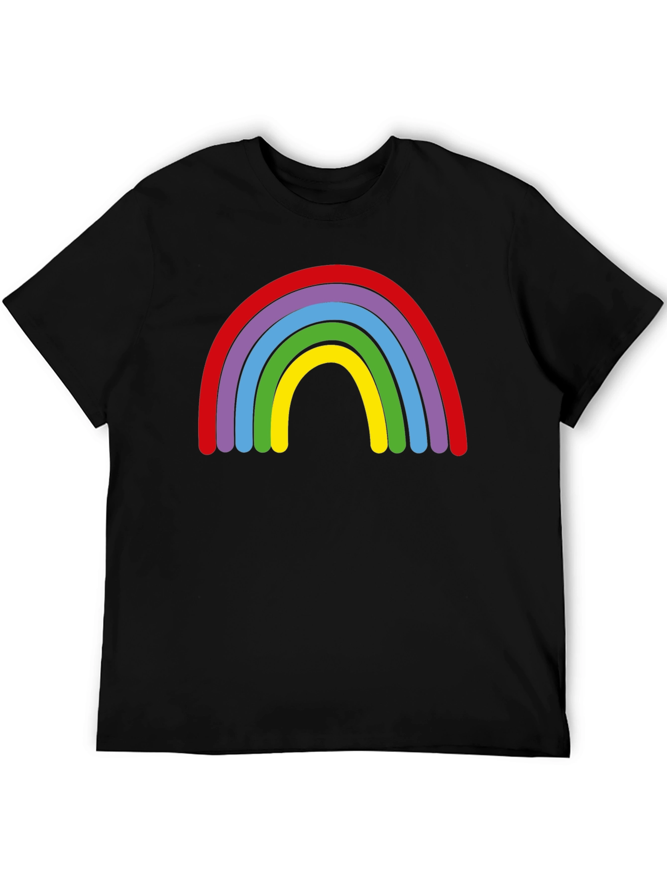 Black Rainbow Graphic Black T-Shirt view 5